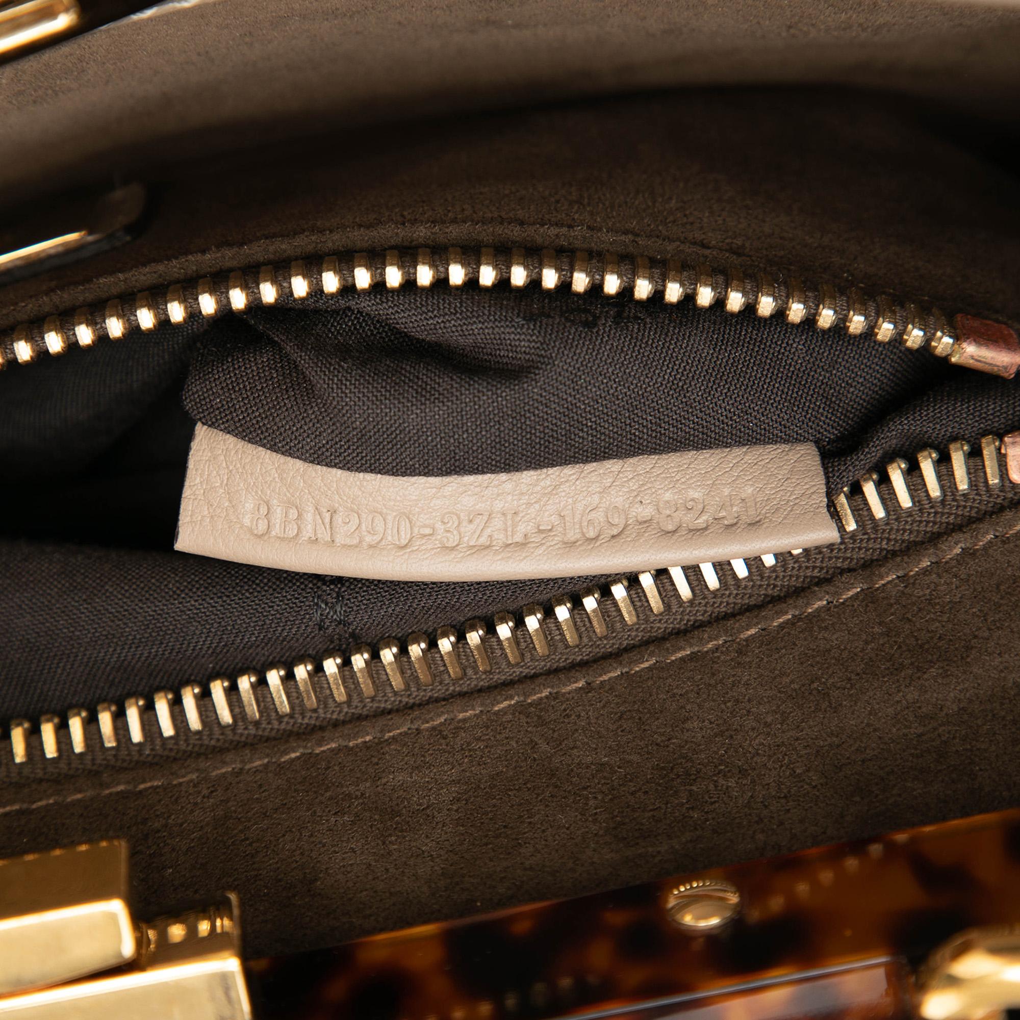 Fendi Medium Leather Selleria Peekaboo Iconic Satchel