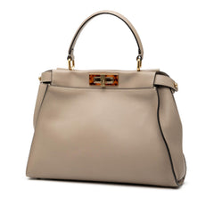 Fendi Medium Leather Selleria Peekaboo Iconic Satchel