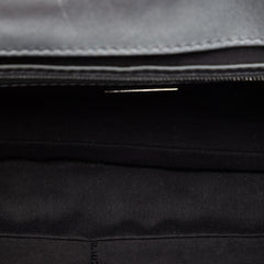 Fendi Medium Metallic Leather Embossed FF Baguette Satchel
