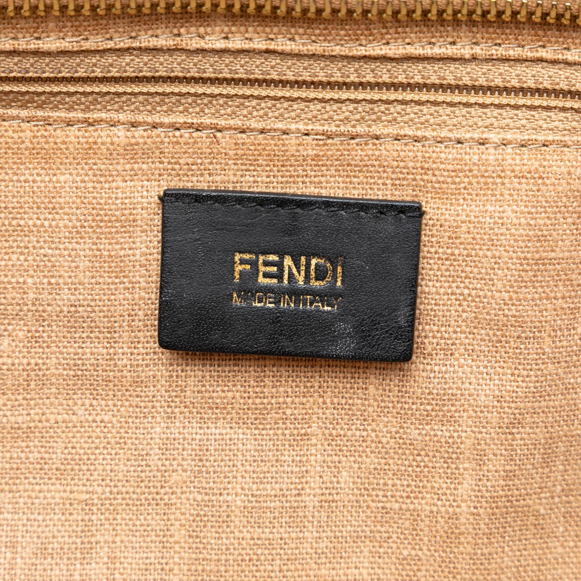Fendi Medium Multicolore Coated Canvas Graffiti Roll Tote