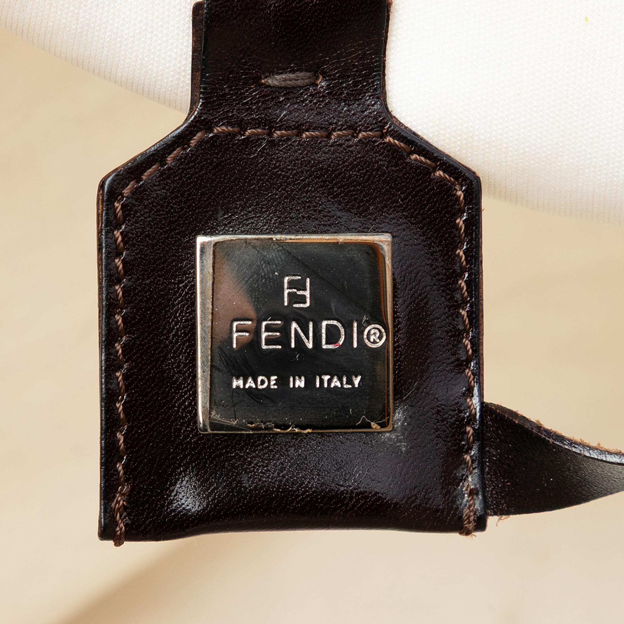 Fendi Medium Zucca Canvas Roll Tote