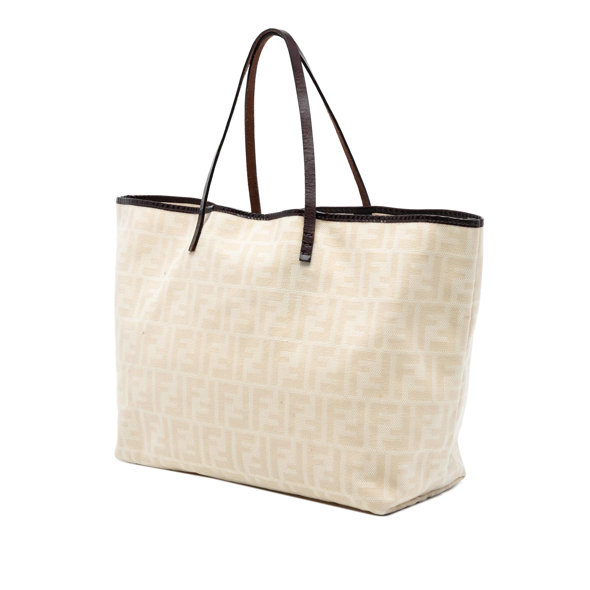 Fendi Medium Zucca Canvas Roll Tote
