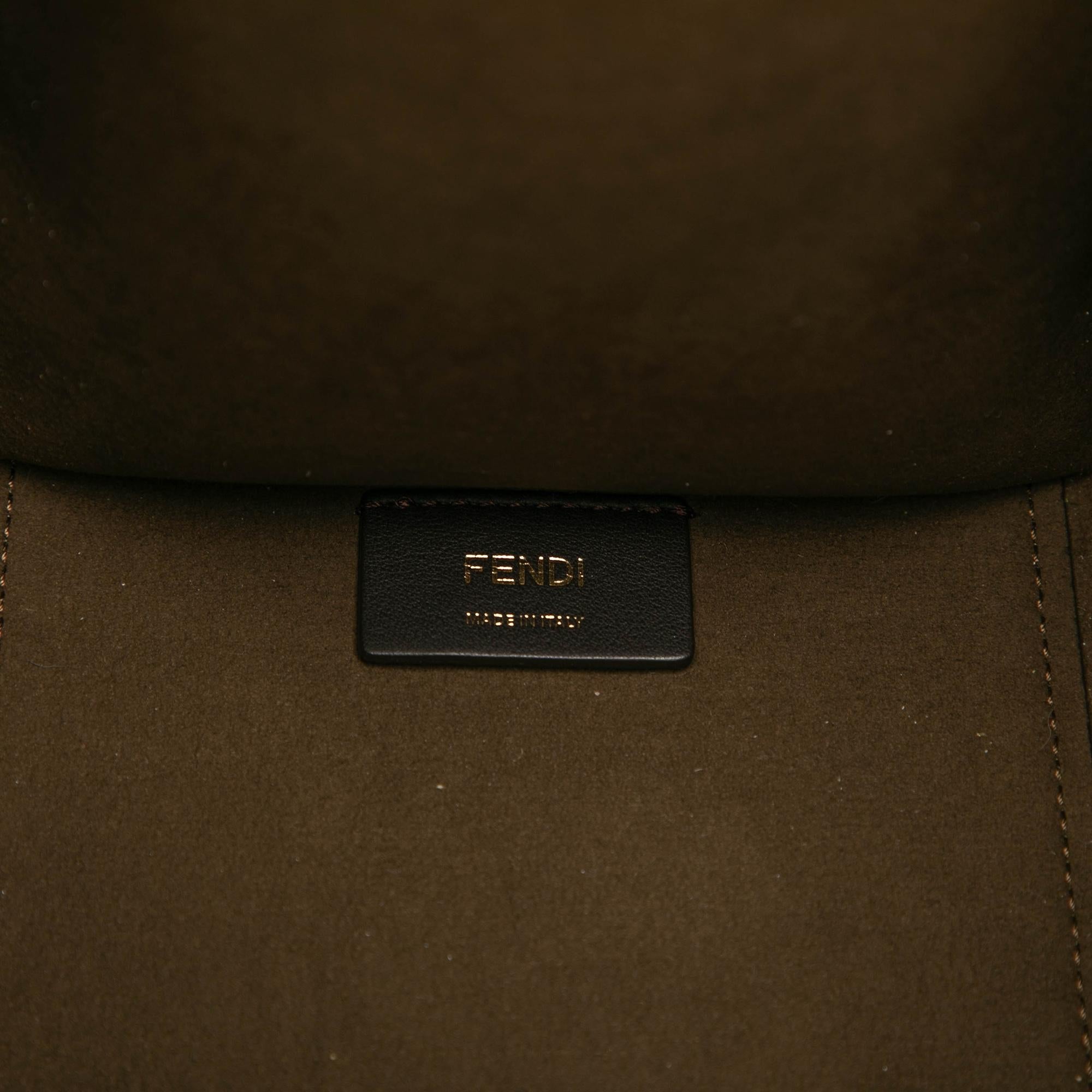 Fendi Medium Zucca Embossed Leather Sunshine Shopper Tote