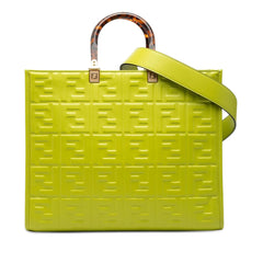 Fendi Medium Zucca Embossed Leather Sunshine Shopper Tote