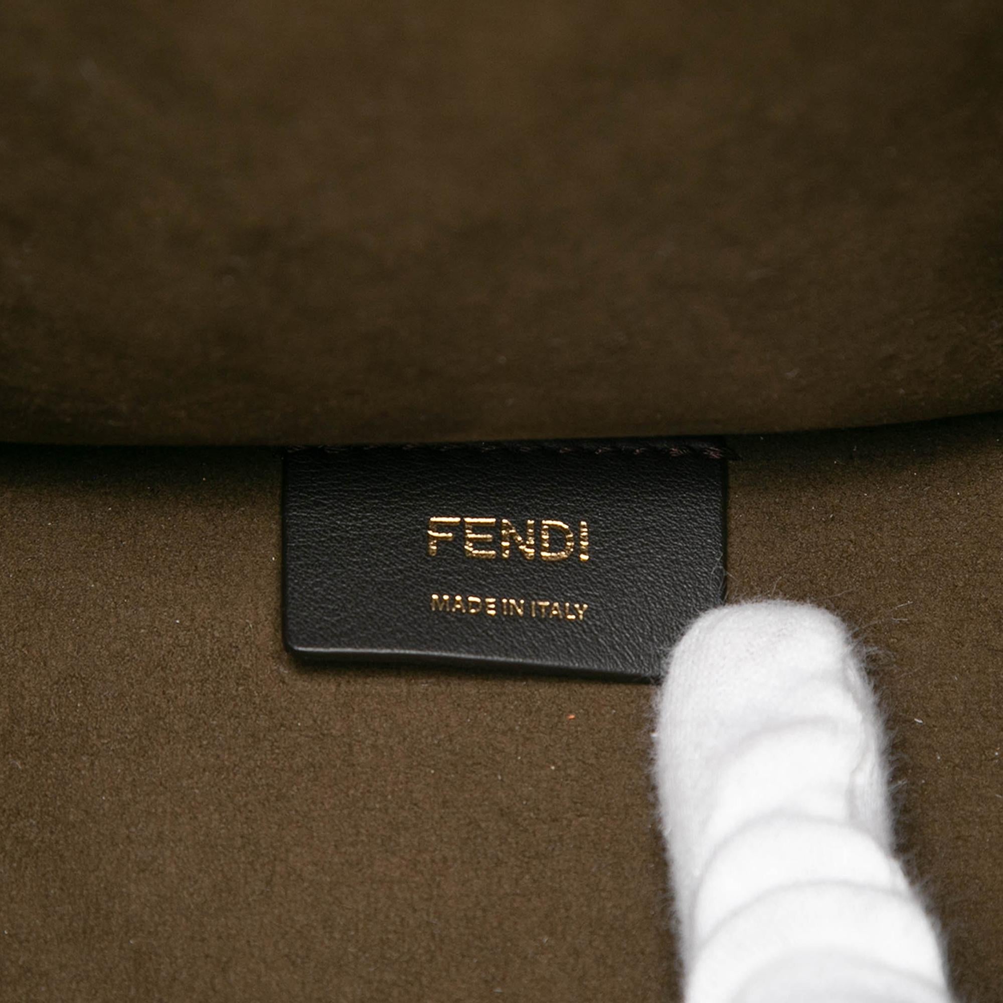 Fendi Medium Zucca Embossed Leather Sunshine Shopper Tote