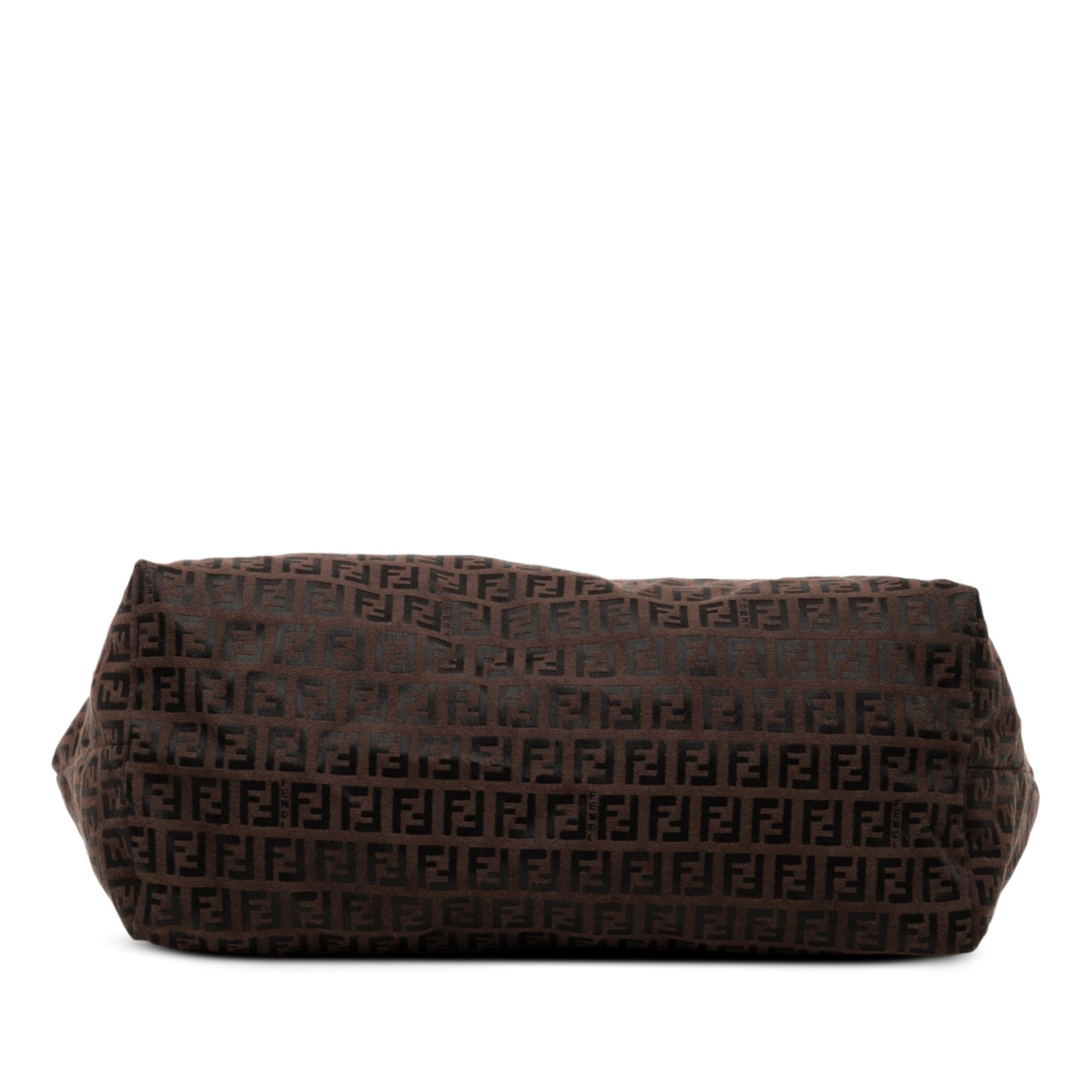 Fendi Medium Zucchino Canvas Roll Tote