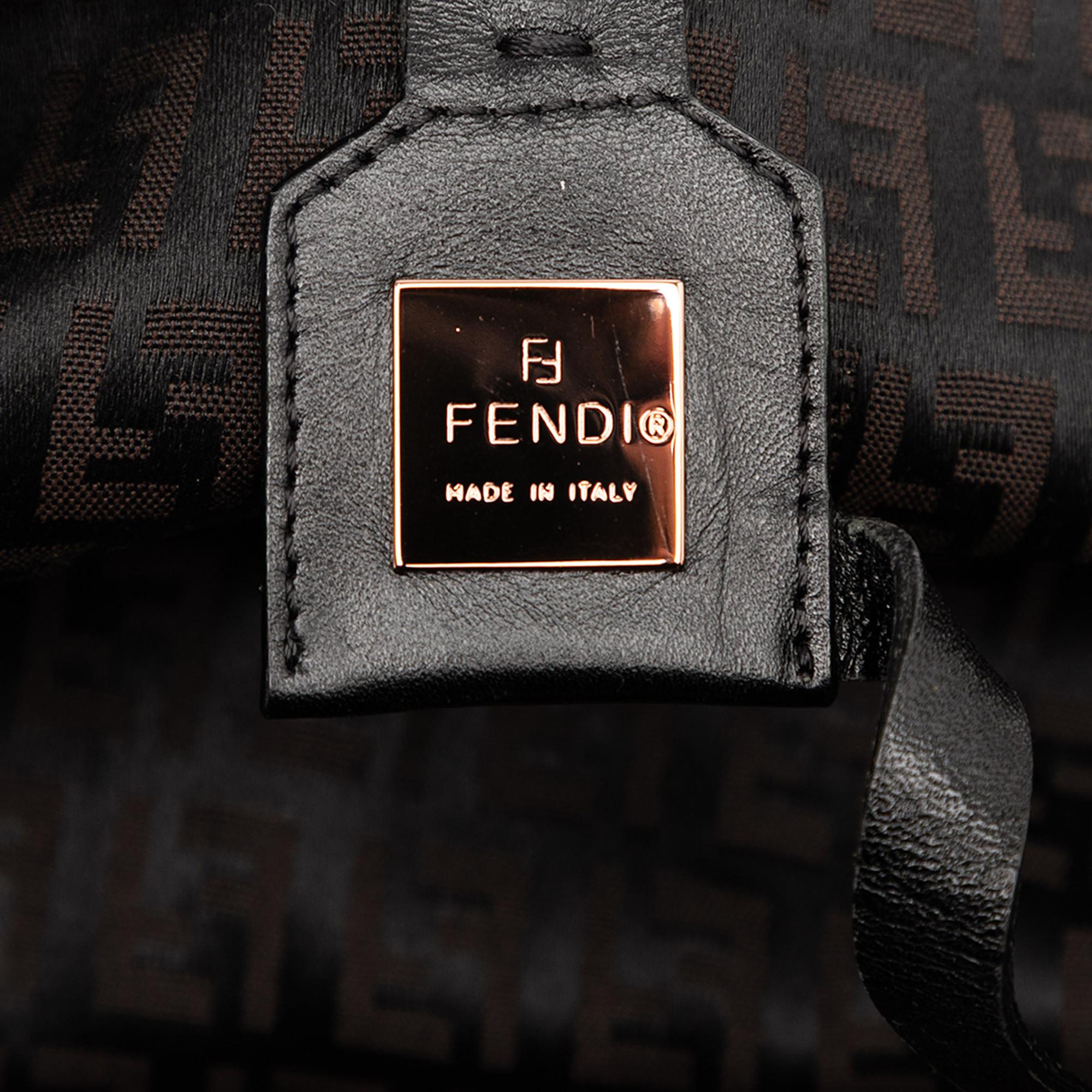 Fendi Medium Zucchino Canvas Roll Tote