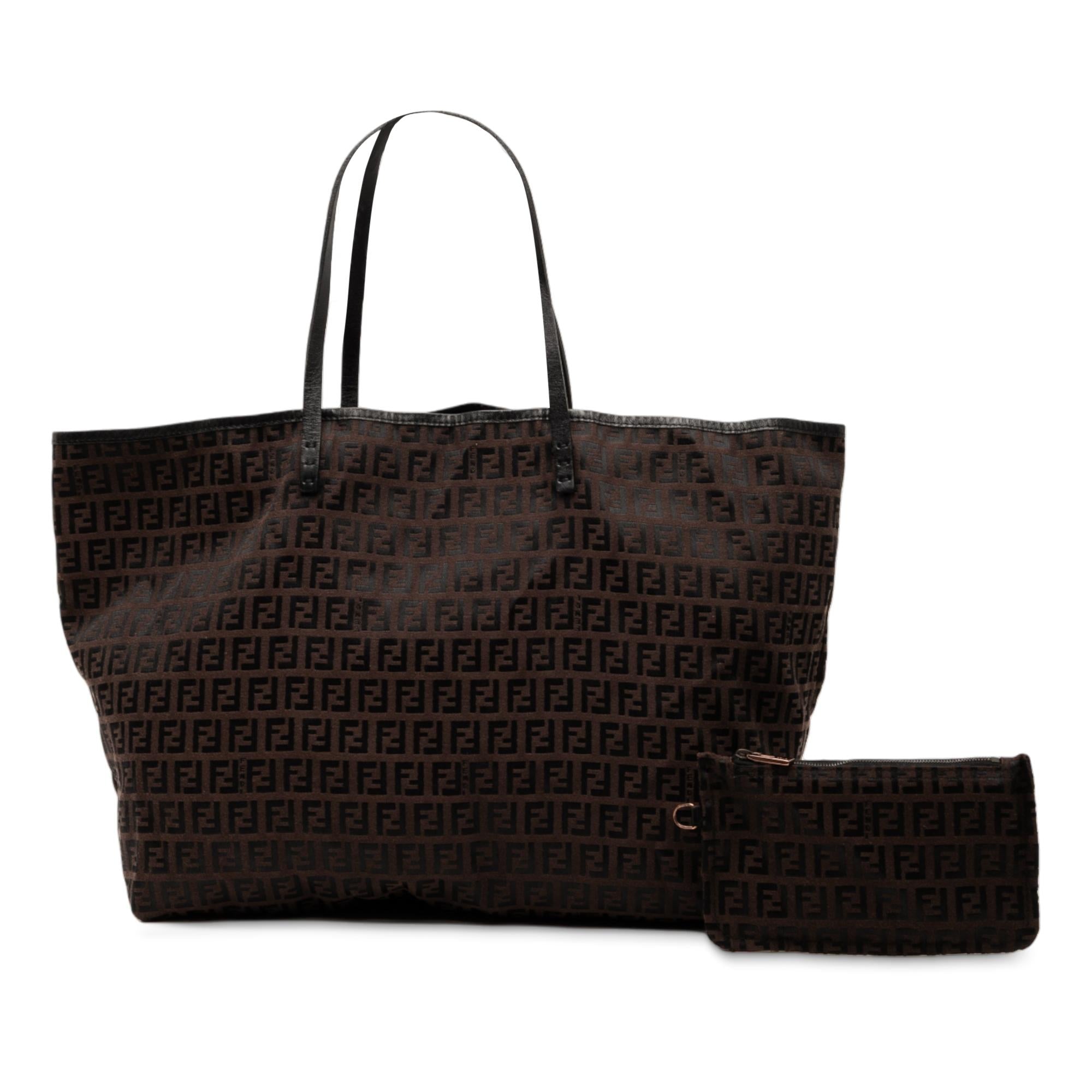 Fendi Medium Zucchino Canvas Roll Tote