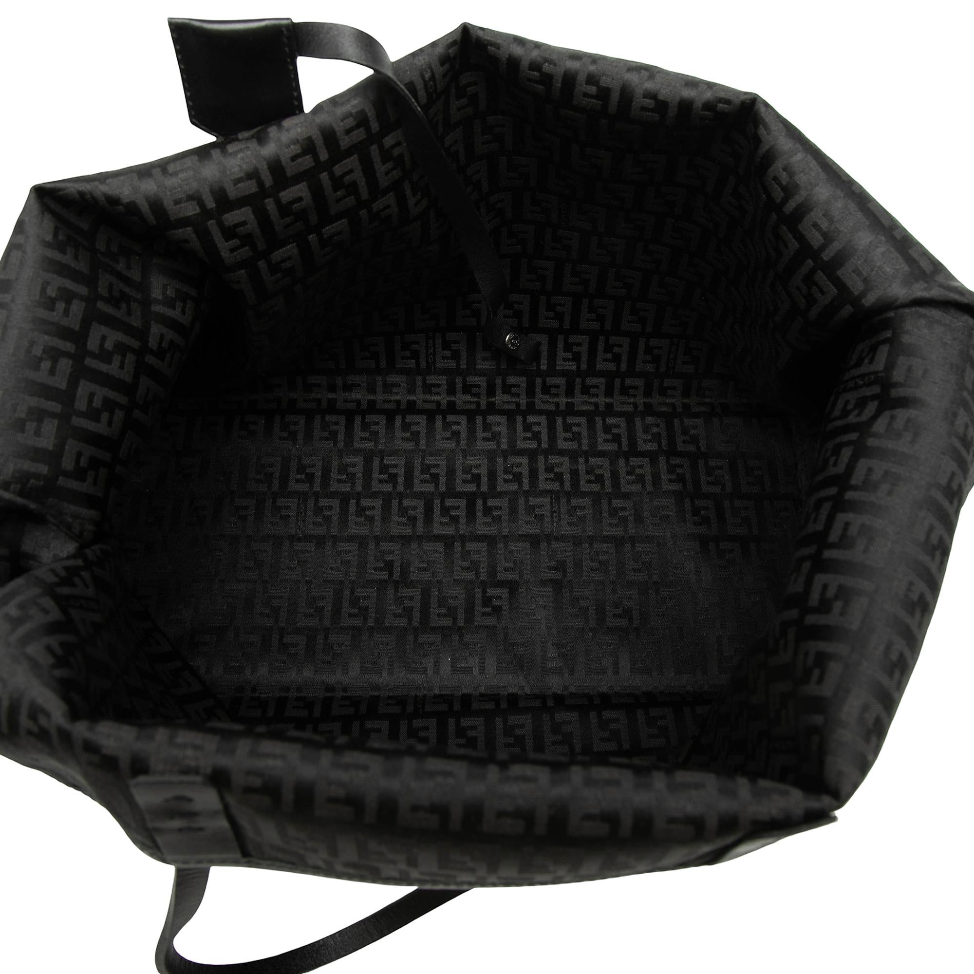 Fendi Medium Zucchino Canvas Roll Tote