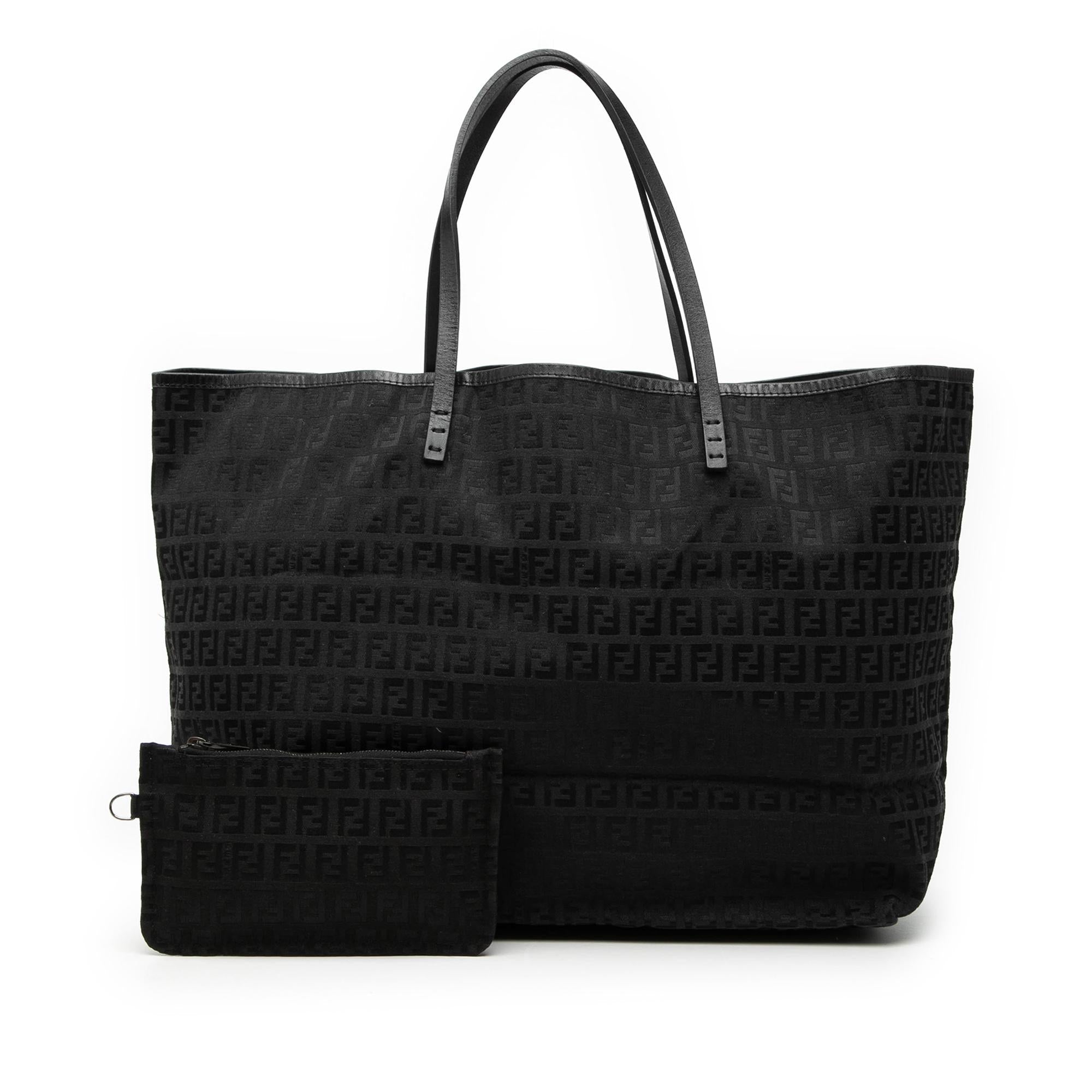 Fendi Medium Zucchino Canvas Roll Tote