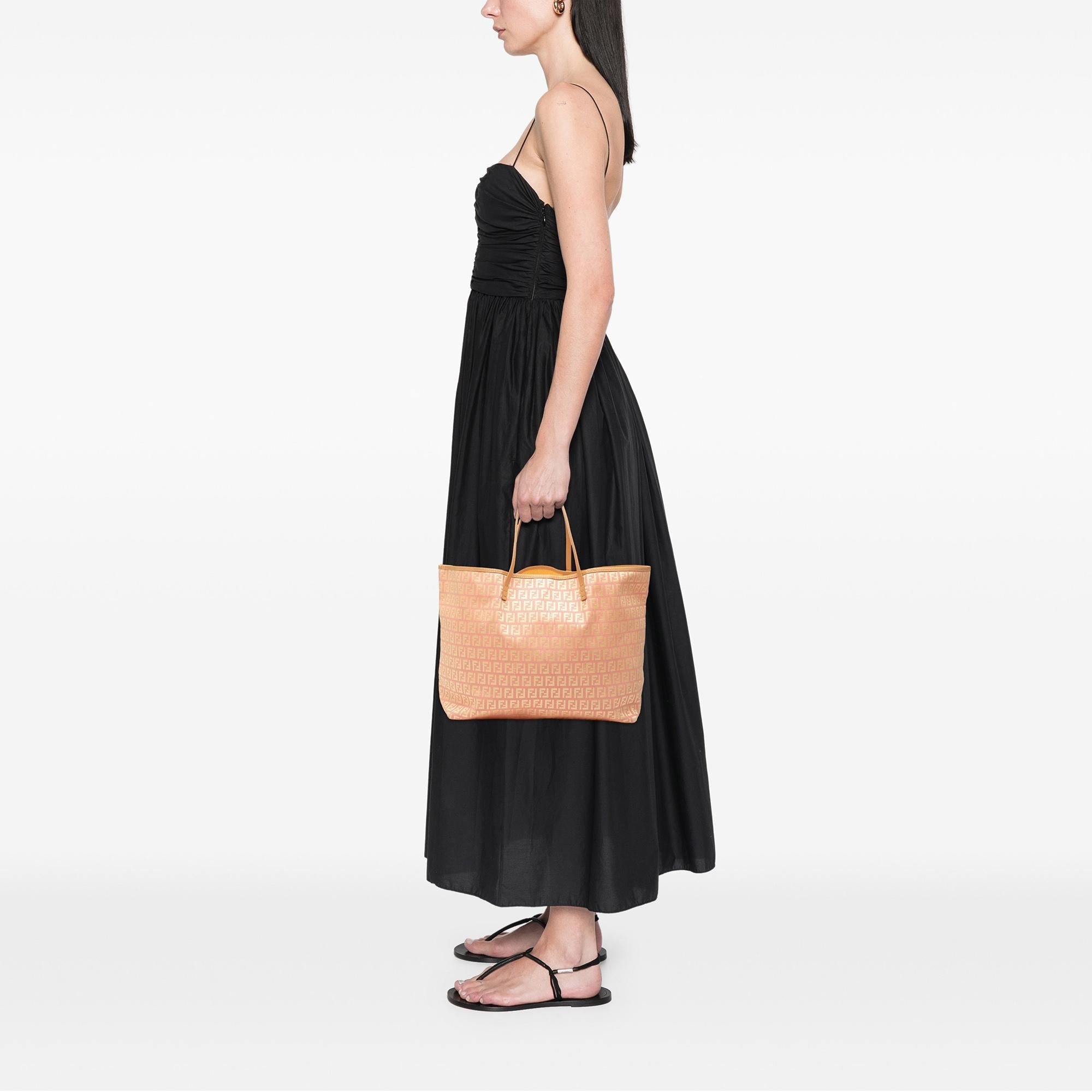 Fendi Medium Zucchino Canvas Roll Tote