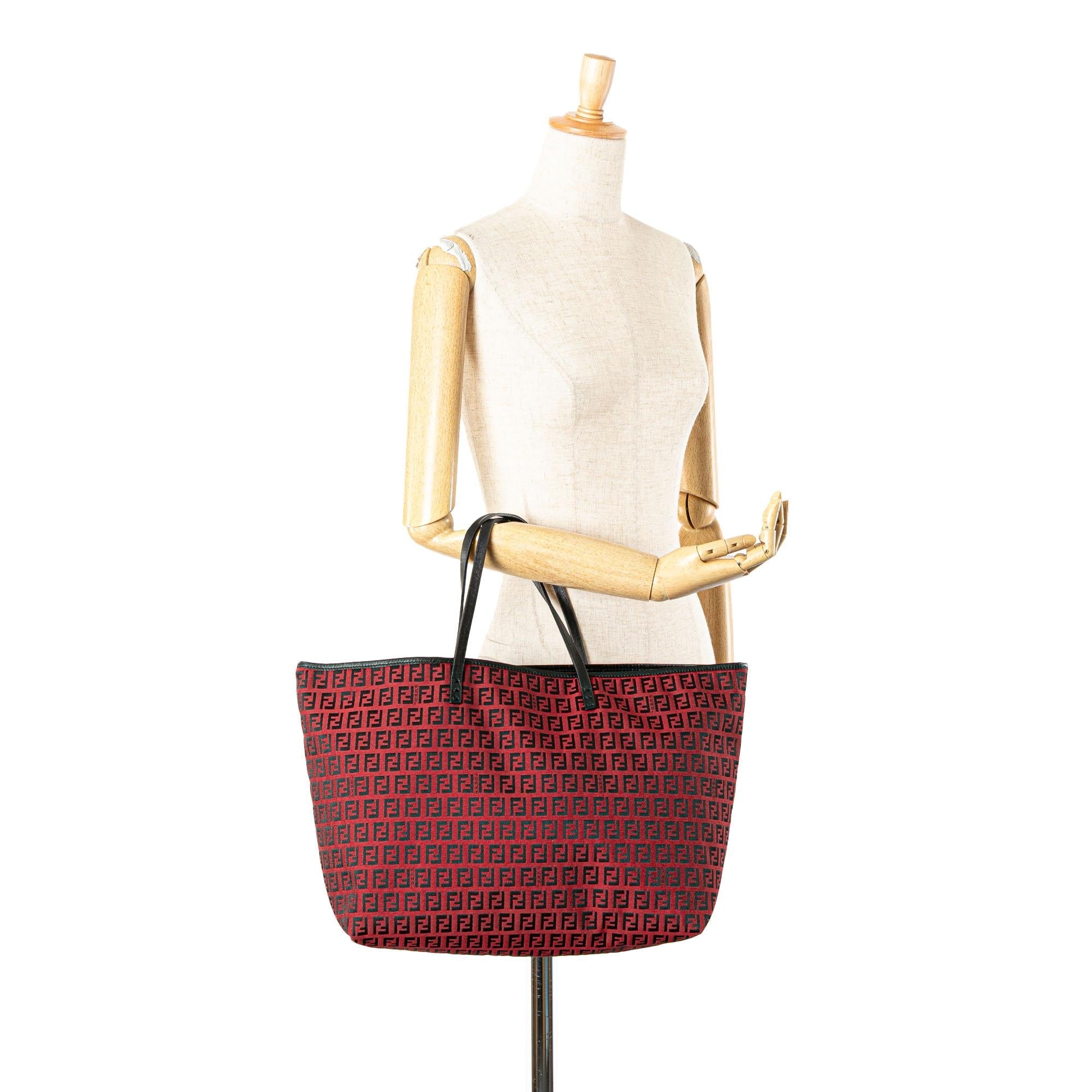 Fendi Medium Zucchino Canvas Roll Tote
