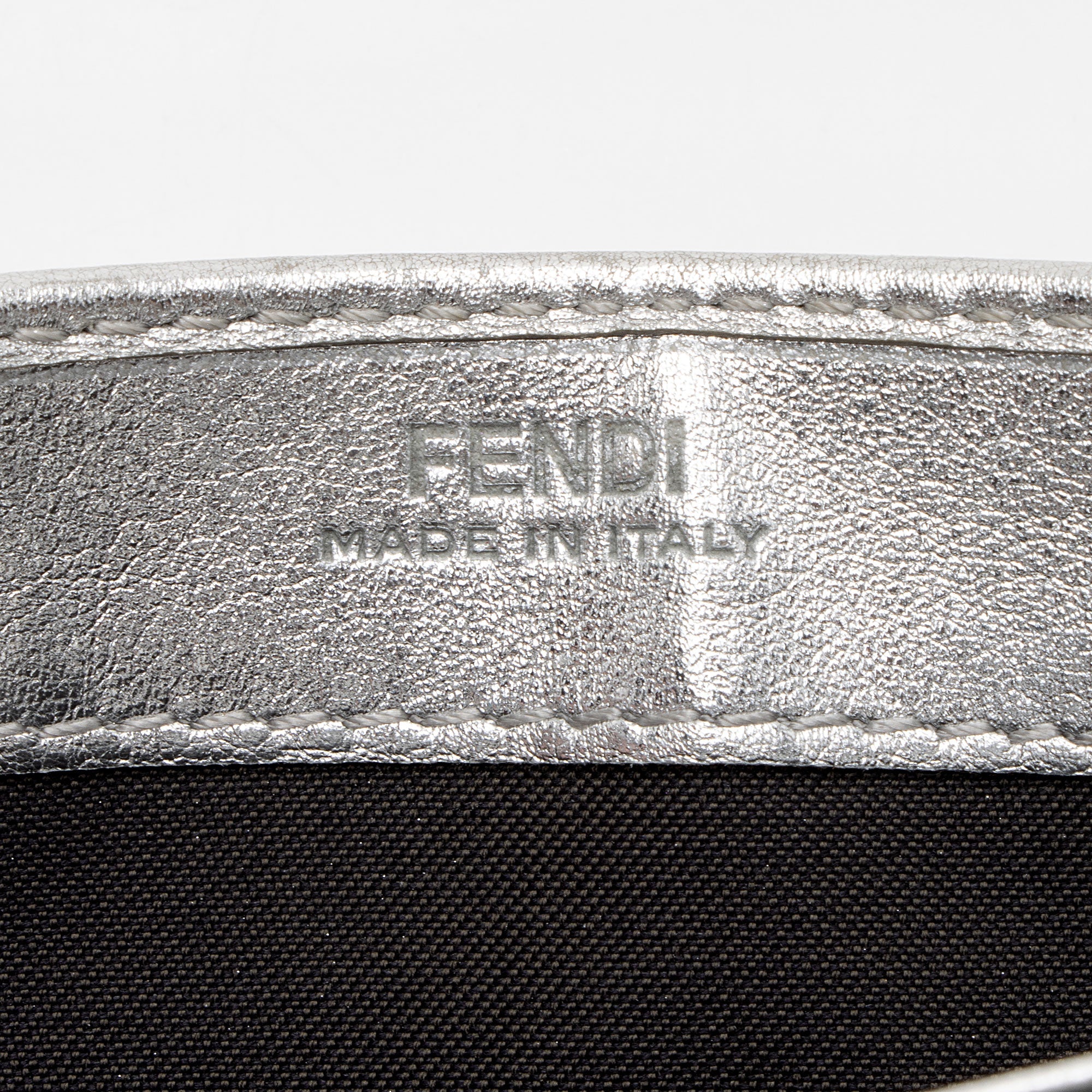 Fendi Metallic Embossed FF Nappa Leather Baguette Continental Wallet