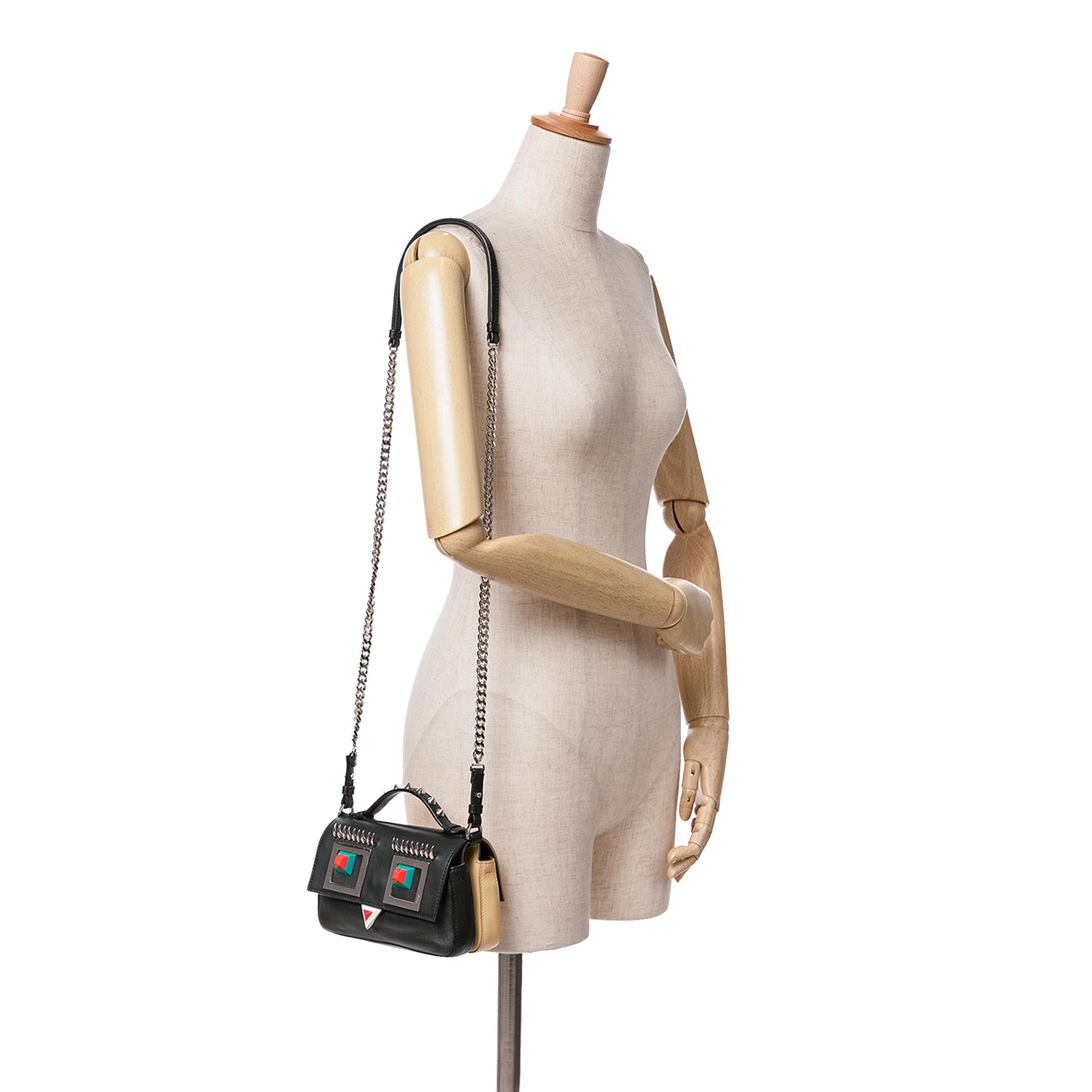 Fendi Micro Hypnoteyes Double Baguette Satchel