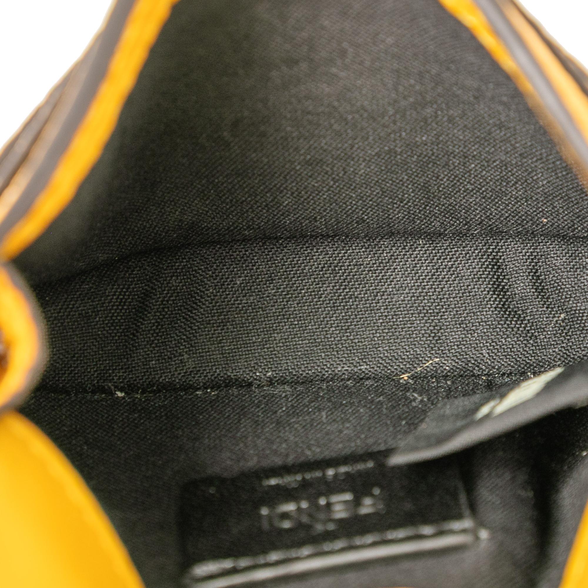 Fendi Micro Leather Flat Baguette Crossbody