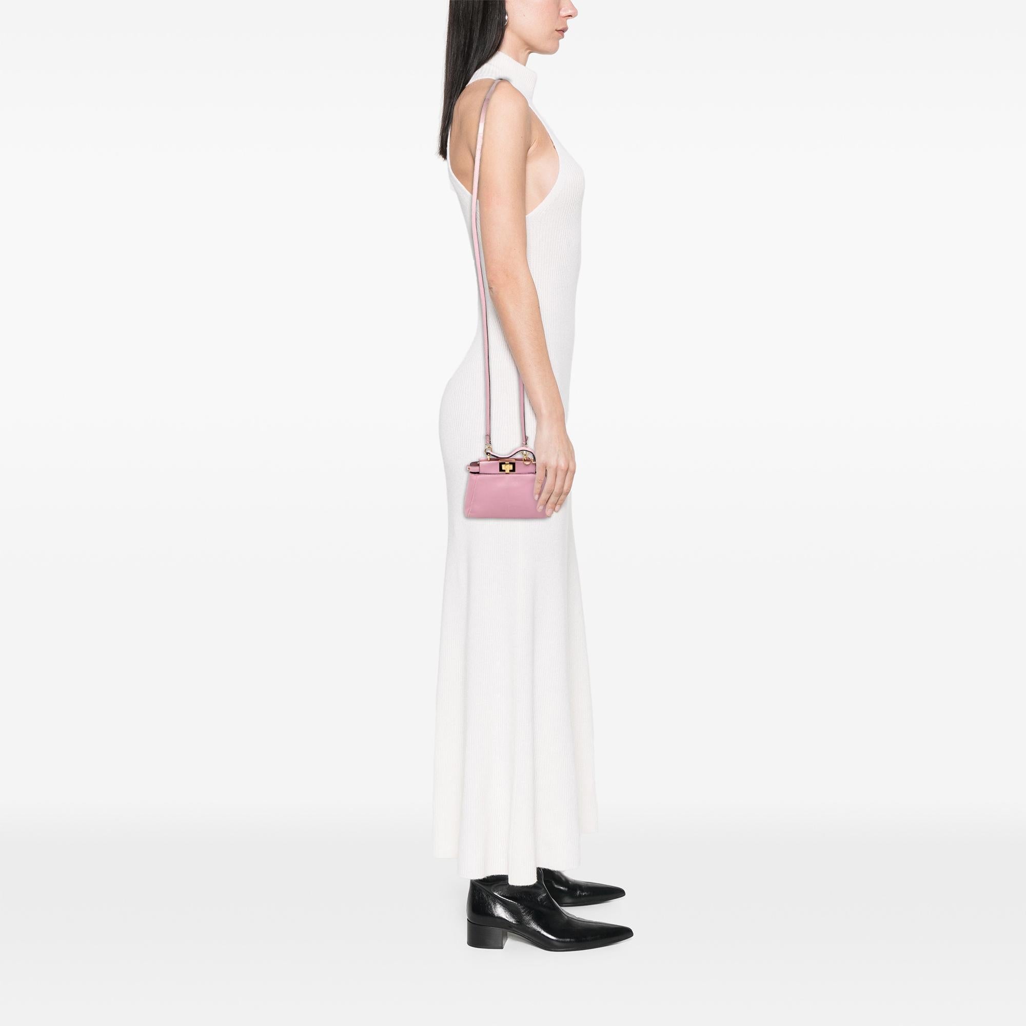 Fendi Micro Leather Peekaboo Satchel
