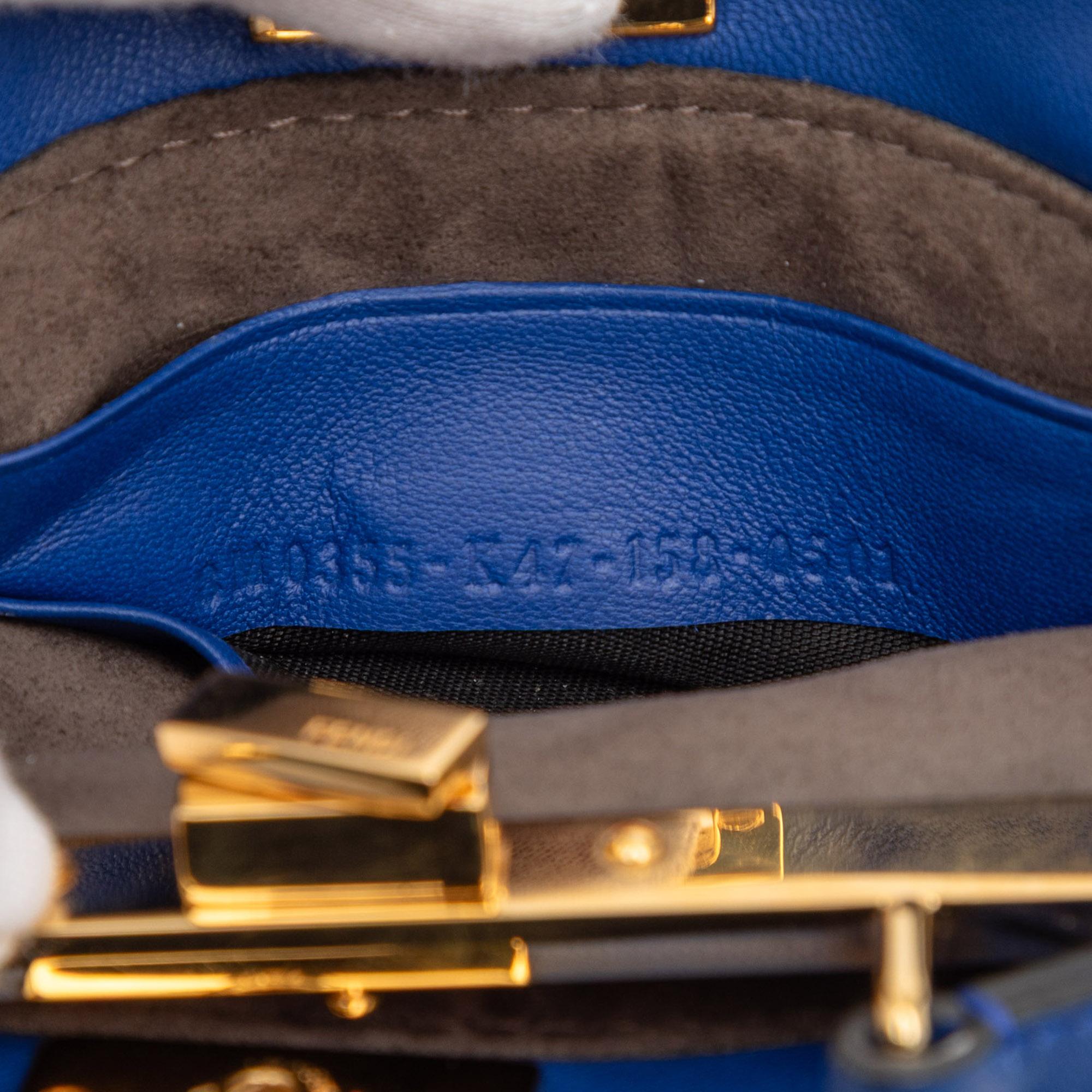 Fendi Micro Shiny Nappa Peekaboo Iconic Satchel
