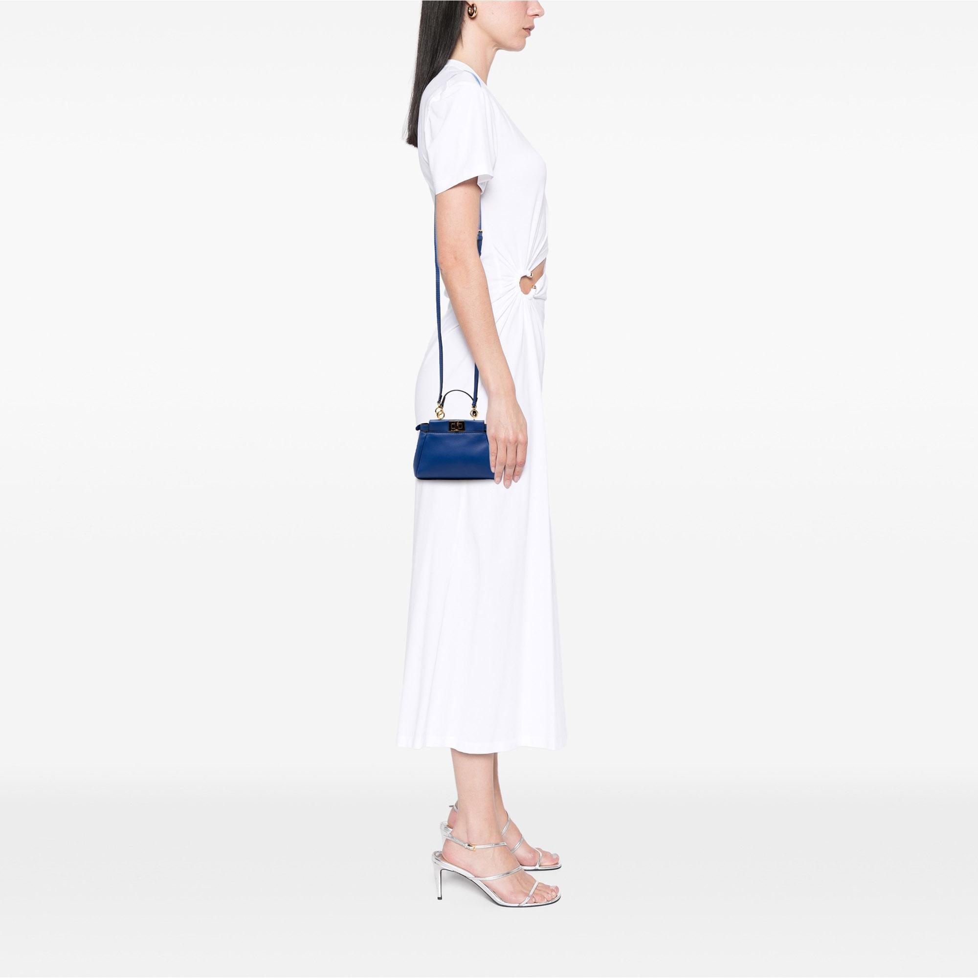 Fendi Micro Shiny Nappa Peekaboo Iconic Satchel