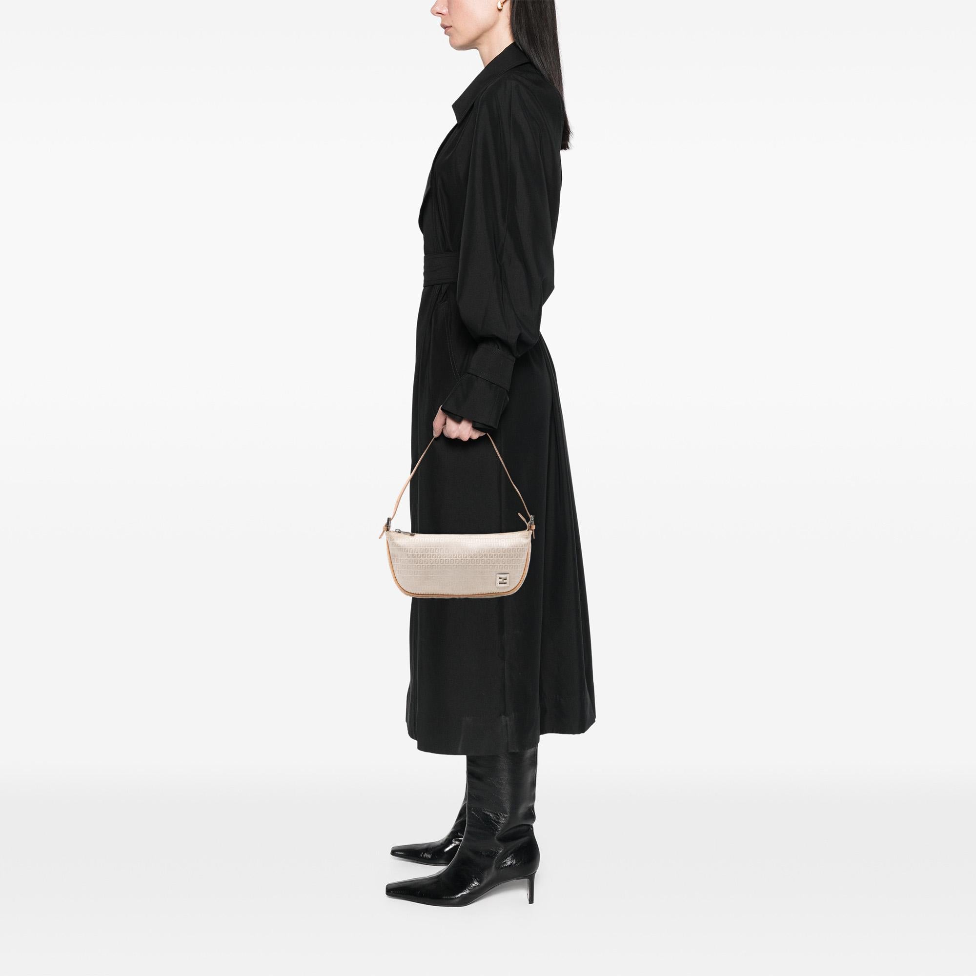 Fendi Micro Zucchino Canvas Shoulder Bag