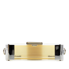 Fendi Mini Acrylic Vitello Trunk Baguette Crossbody