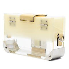 Fendi Mini Acrylic Vitello Trunk Baguette Crossbody