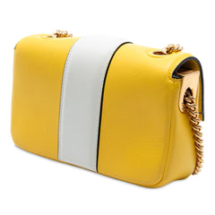 Fendi Mini Bicolor Nappa Apolo Chain Baguette Shoulder Bag