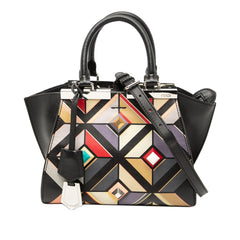 Fendi Mini Calfskin Studded Geometric 3Jours Satchel