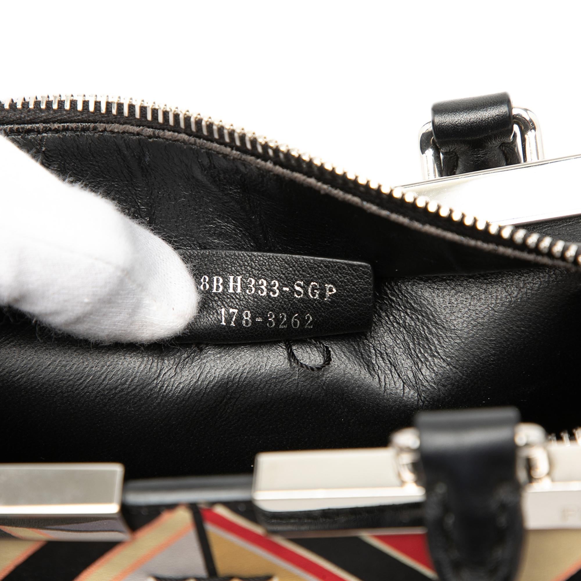 Fendi Mini Calfskin Studded Geometric 3Jours Satchel