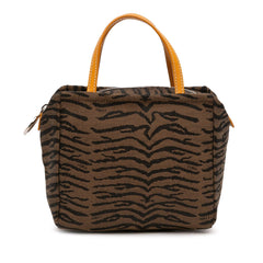 Fendi Mini Canvas Zebra Print Handbag