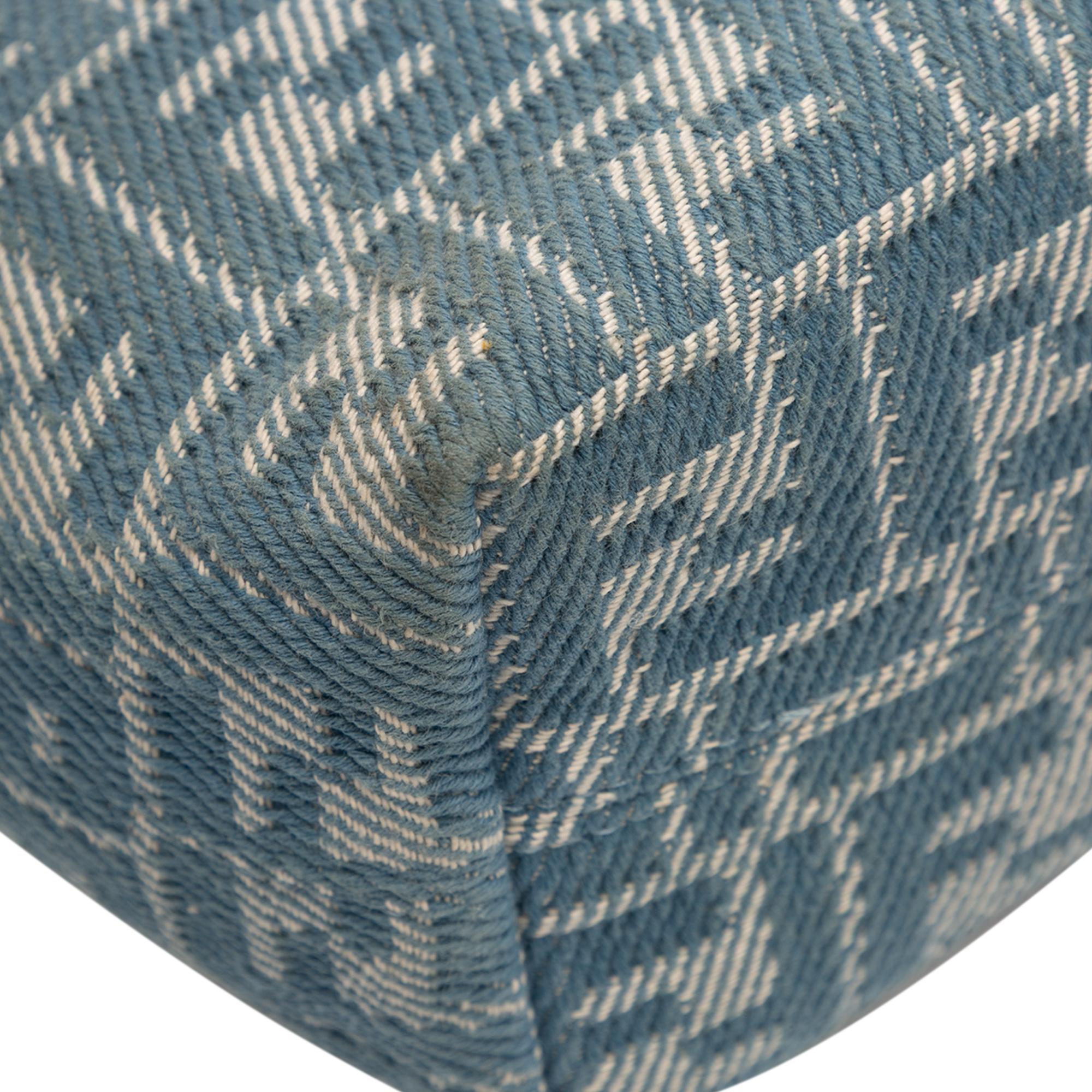 Fendi Mini Denim Effect FF Jacquard Roll Satchel