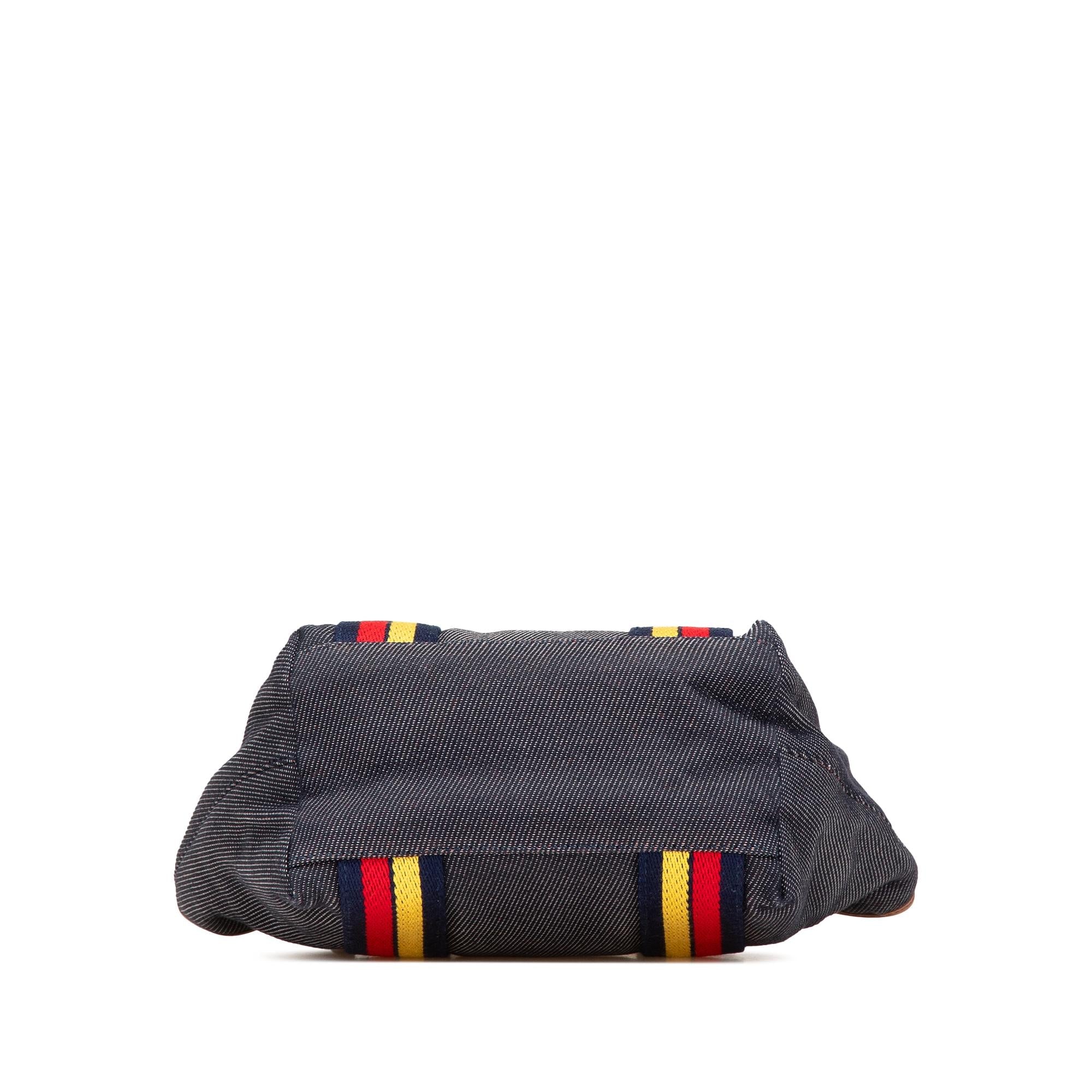 Fendi Mini Denim Lock Shopping Tote