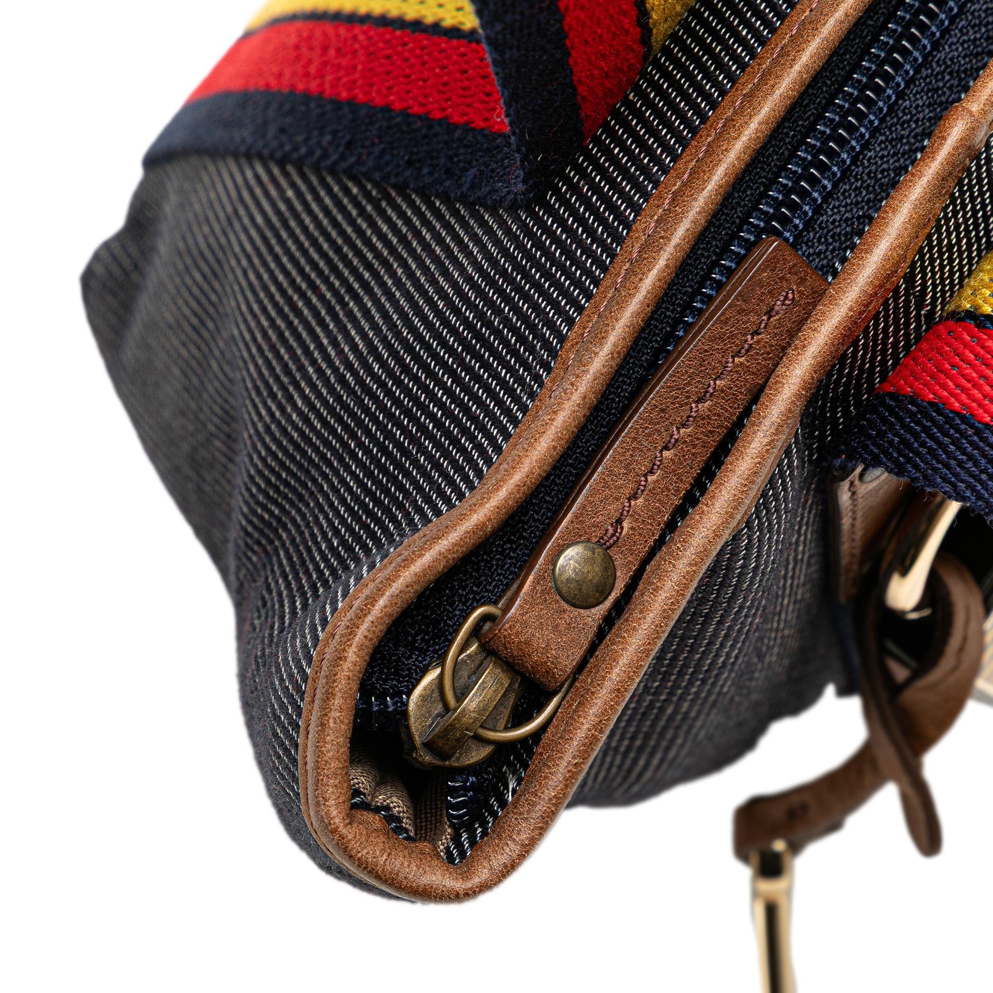 Fendi Mini Denim Lock Shopping Tote