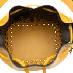 Fendi Mini Embossed Leather Whipstitch Mon Tresor Bucket Bag