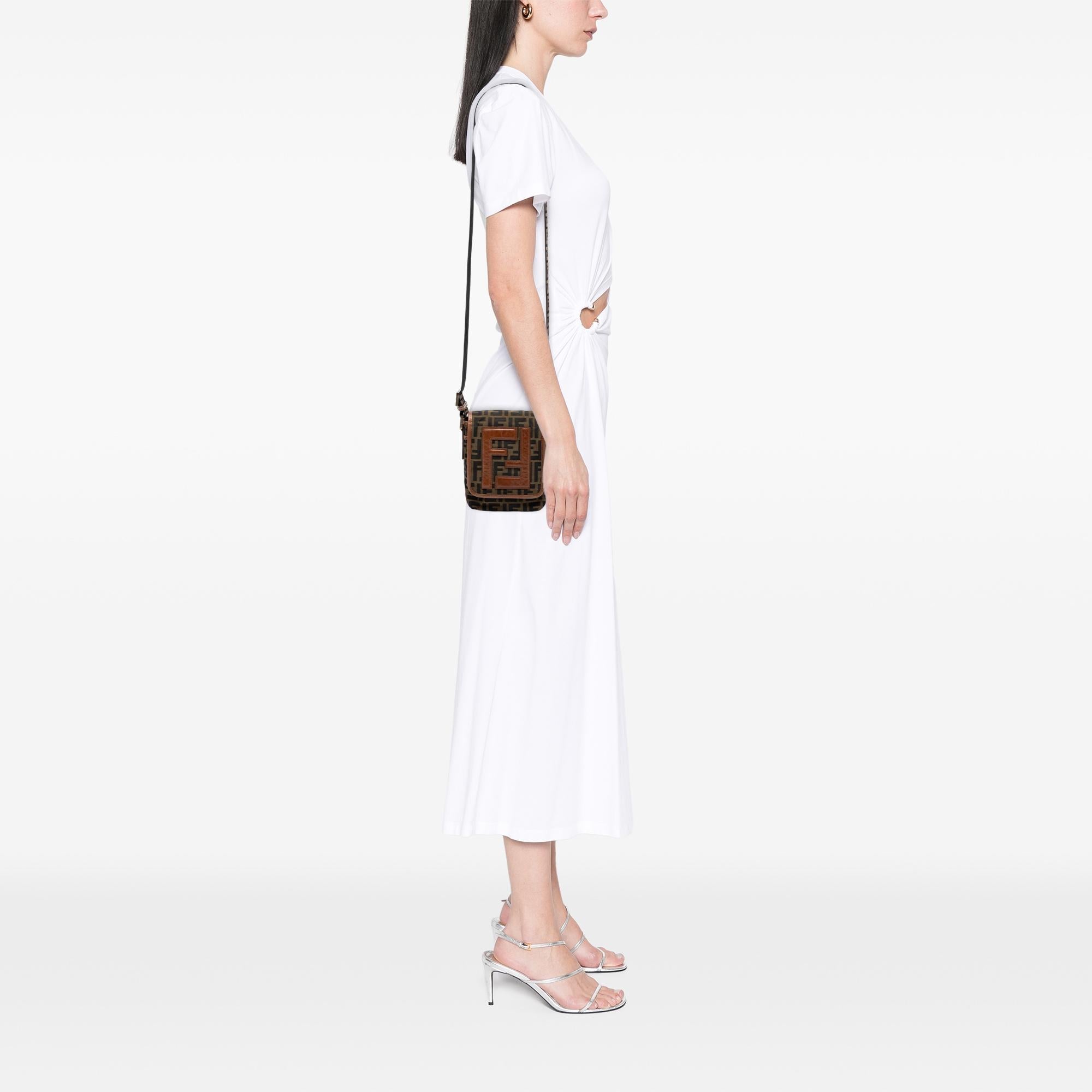 Fendi Mini FF Zucca Canvas Crossbody