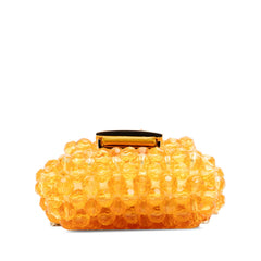 Fendi Mini Glass Vitello King Beaded Pico Baguette Charm