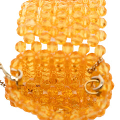 Fendi Mini Glass Vitello King Beaded Pico Baguette Charm