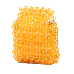 Fendi Mini Glass Vitello King Beaded Pico Baguette Charm