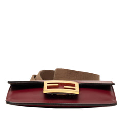 Fendi Mini Leather Flat Baguette Crossbody