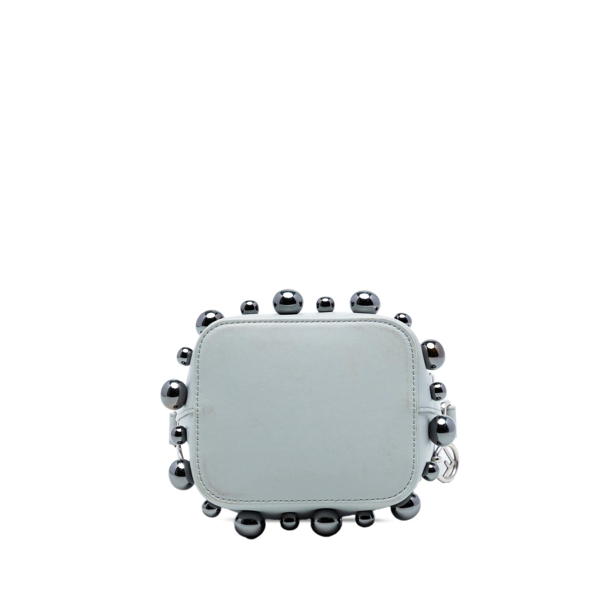 Fendi Mini Leather Pearl Mon Tresor Bucket Bag