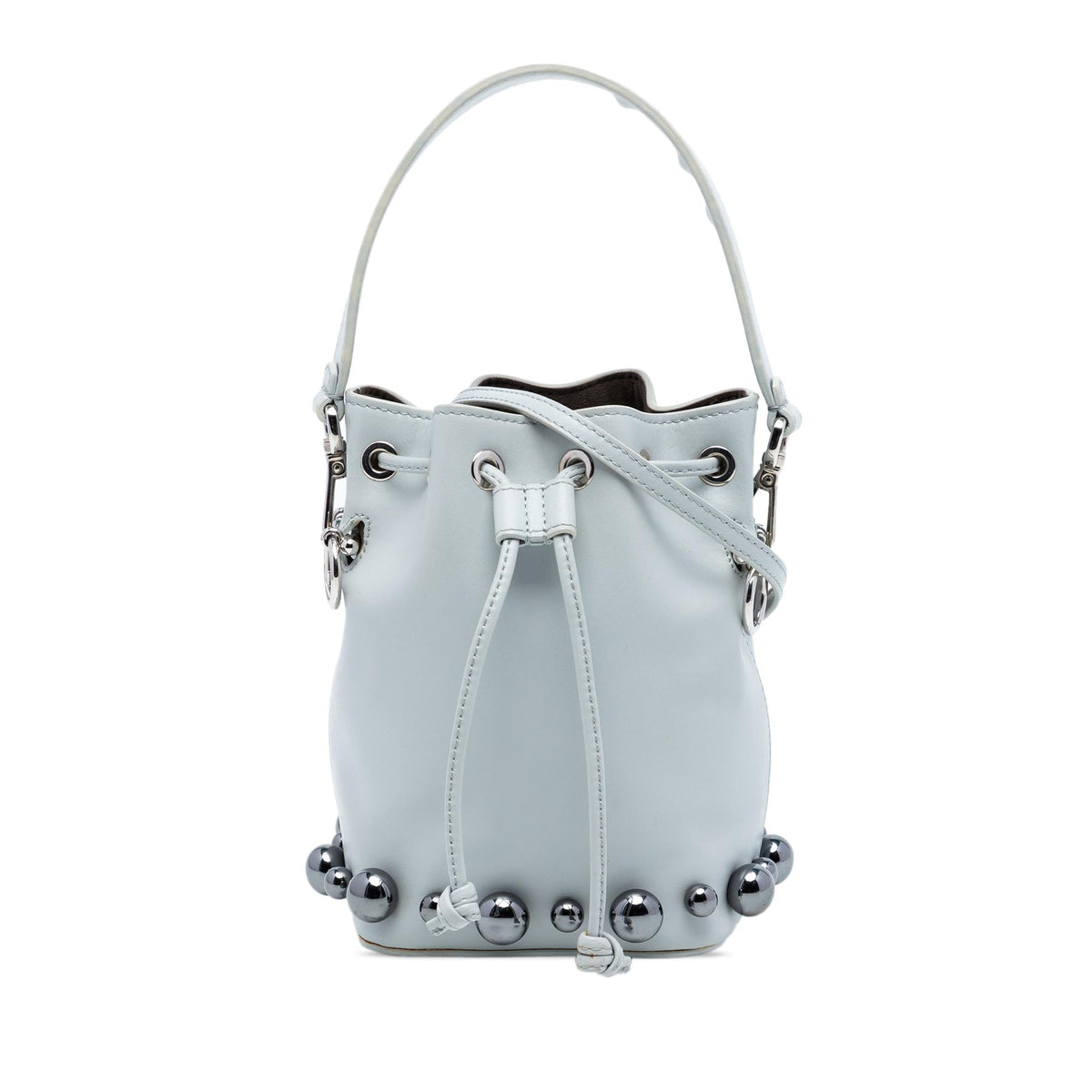 Fendi Mini Leather Pearl Mon Tresor Bucket Bag