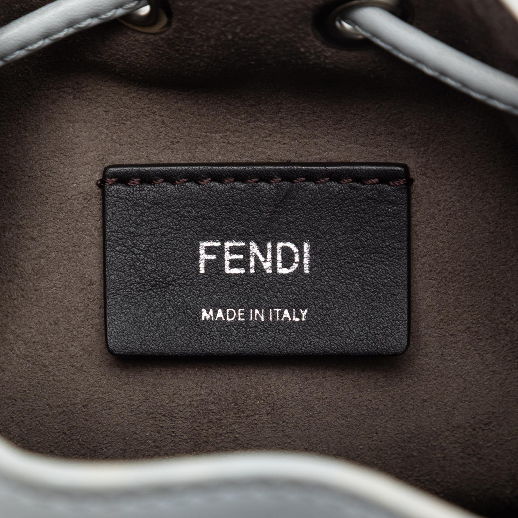 Fendi Mini Leather Pearl Mon Tresor Bucket Bag