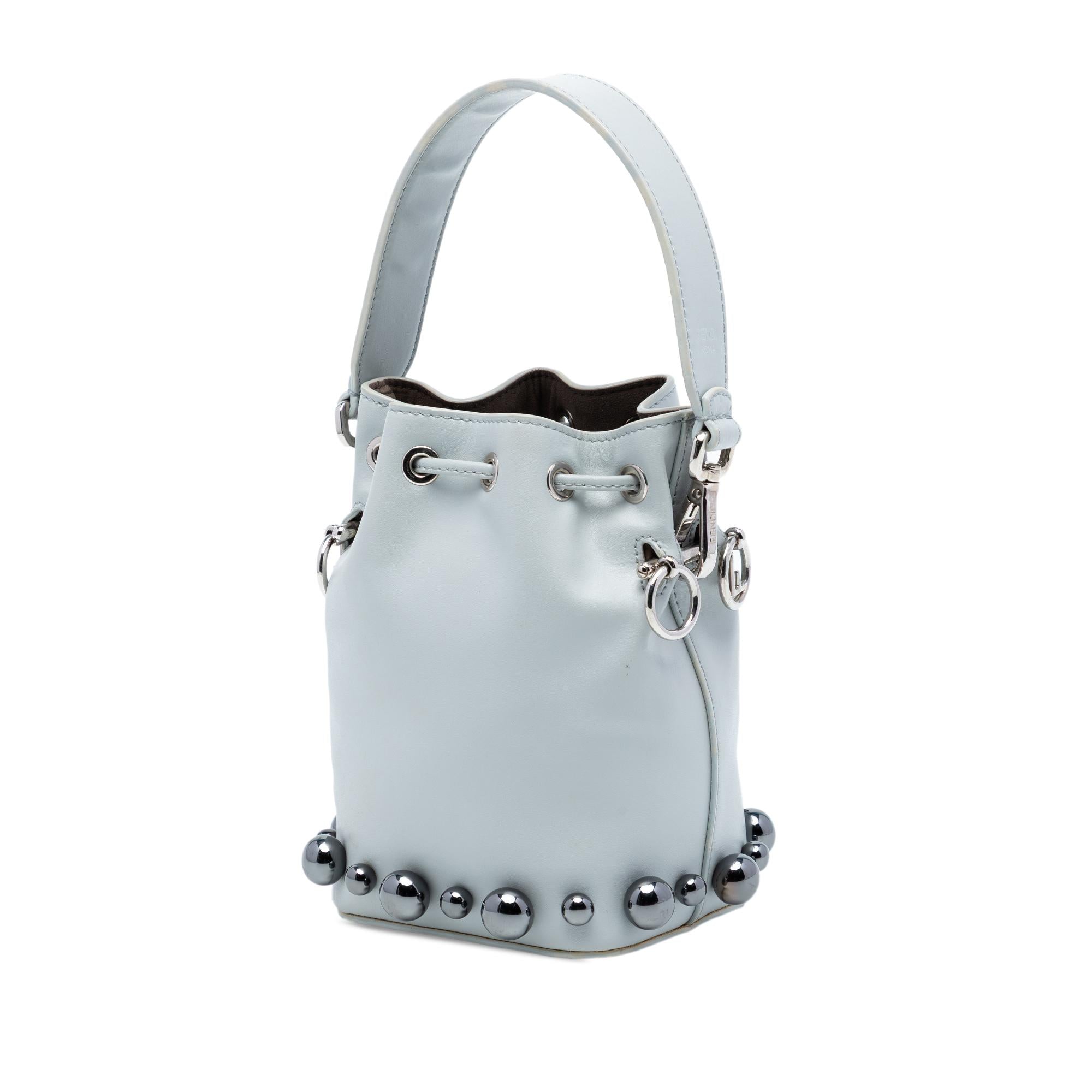Fendi Mini Leather Pearl Mon Tresor Bucket Bag