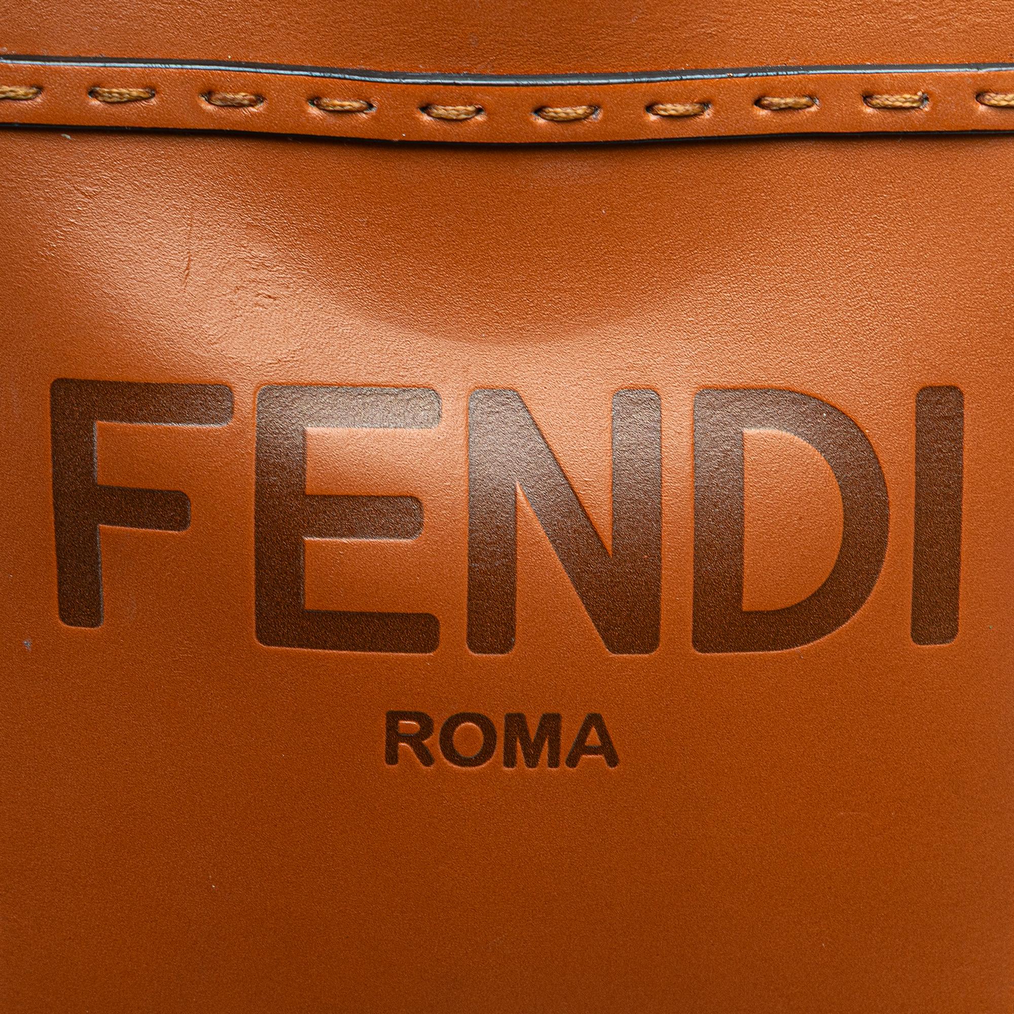 Fendi Mini Leather Sunshine Shopper Tote