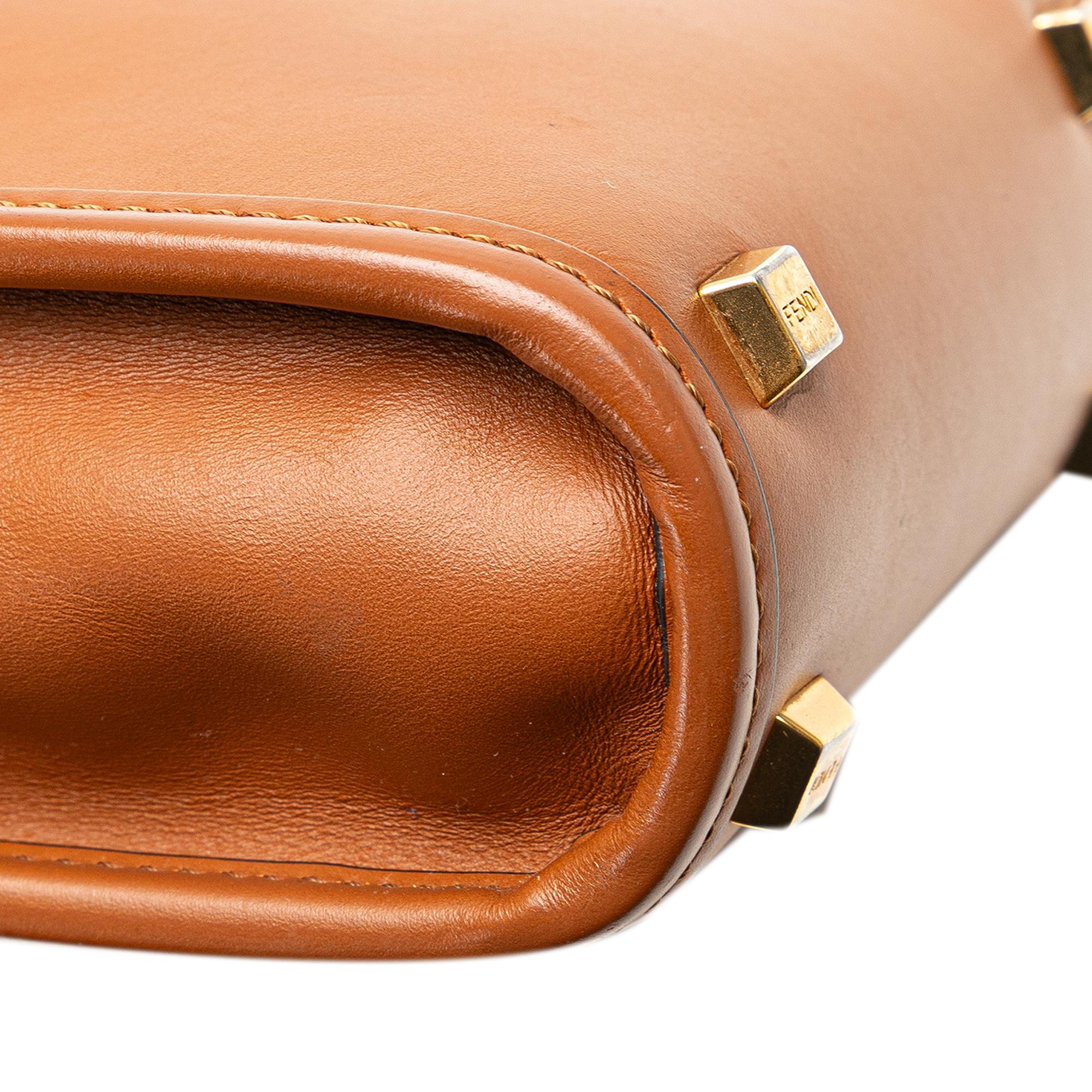 Fendi Mini Leather Sunshine Shopper Tote