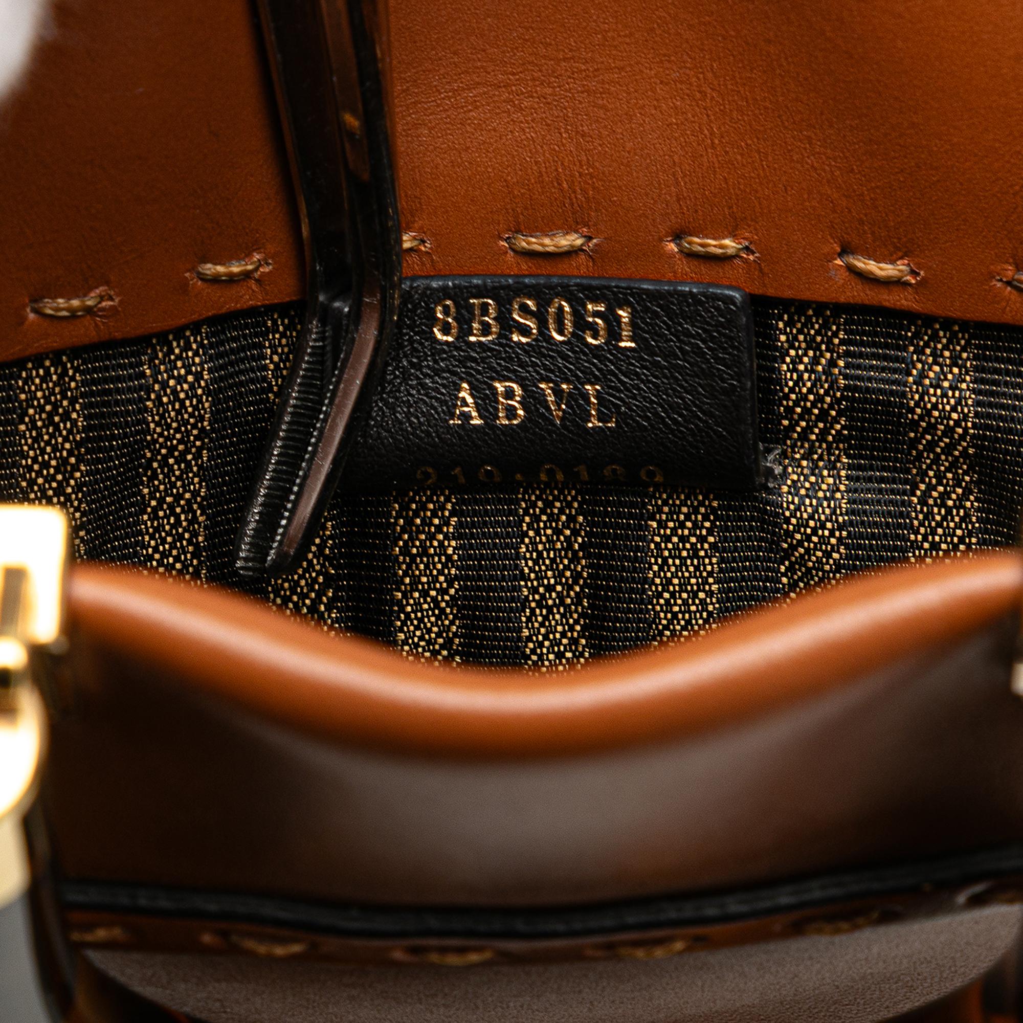 Fendi Mini Leather Sunshine Shopper Tote