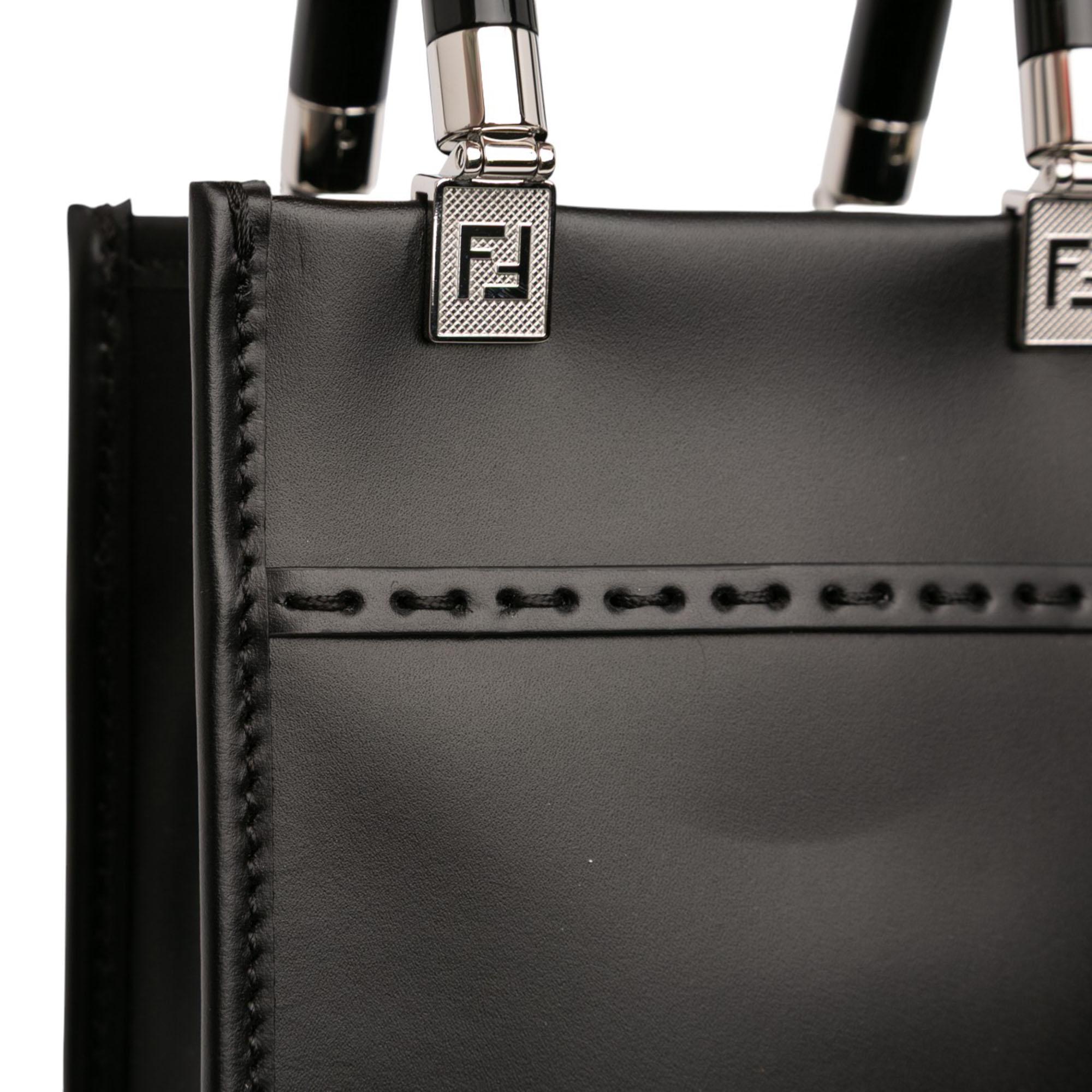 Fendi Mini Leather Sunshine Shopper Tote