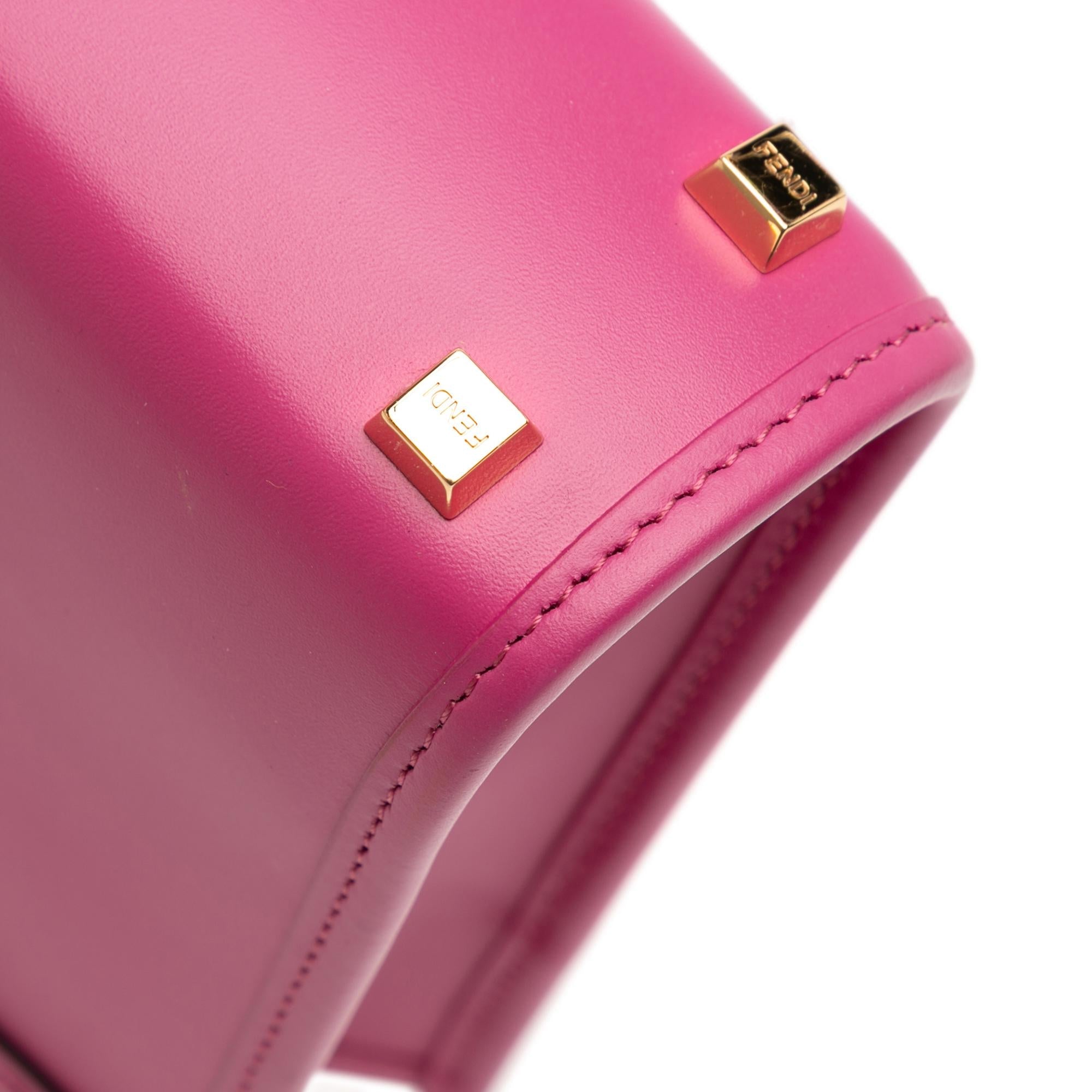 Fendi Mini Leather Sunshine Shopper Tote