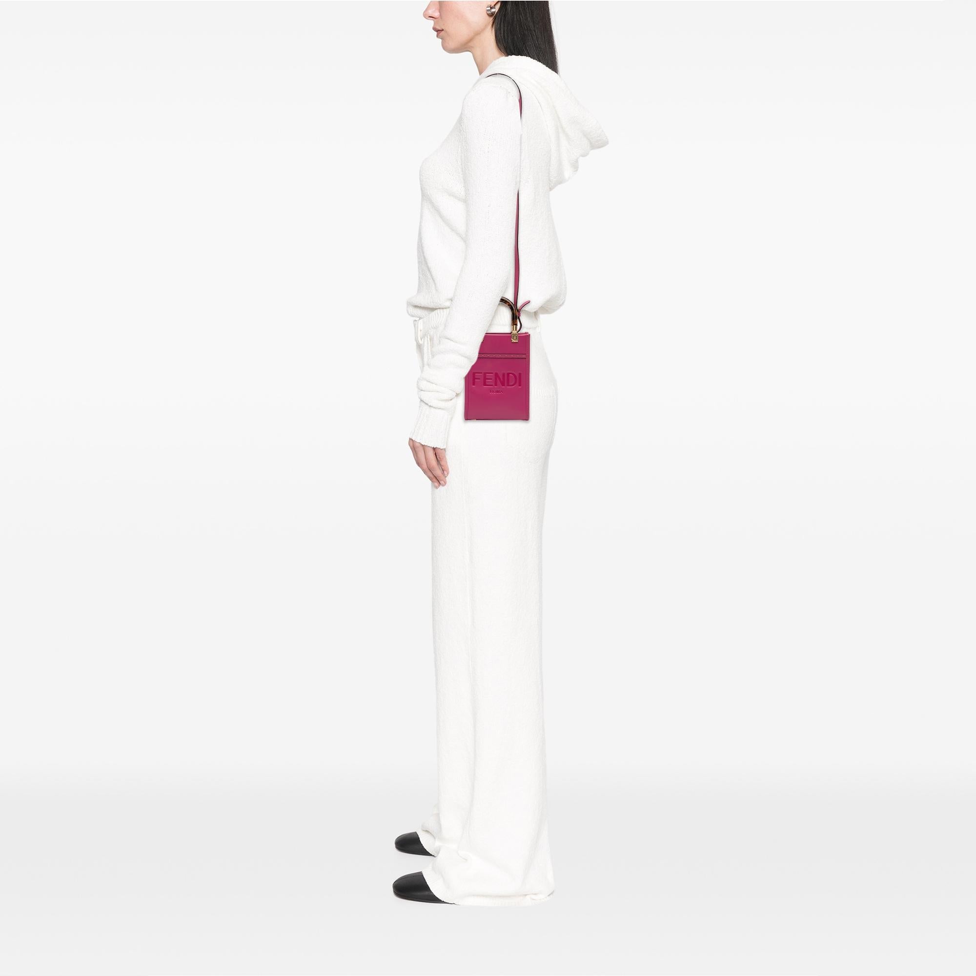 Fendi Mini Leather Sunshine Shopper Tote