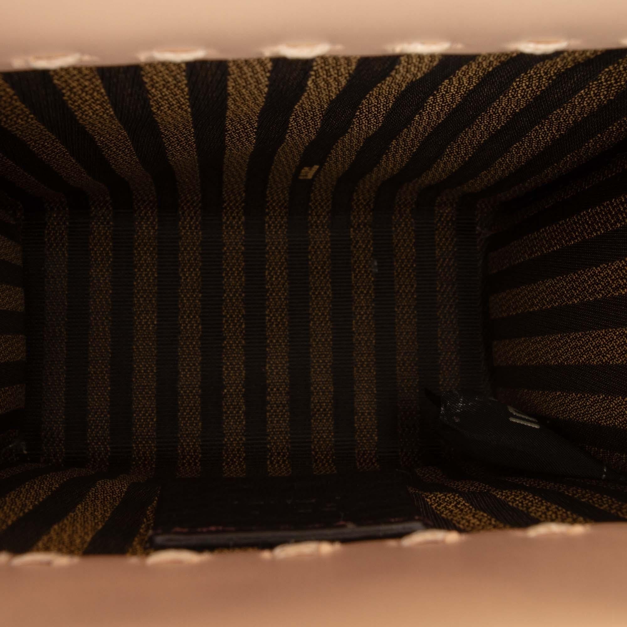 Fendi Mini Leather Sunshine Shopper Tote