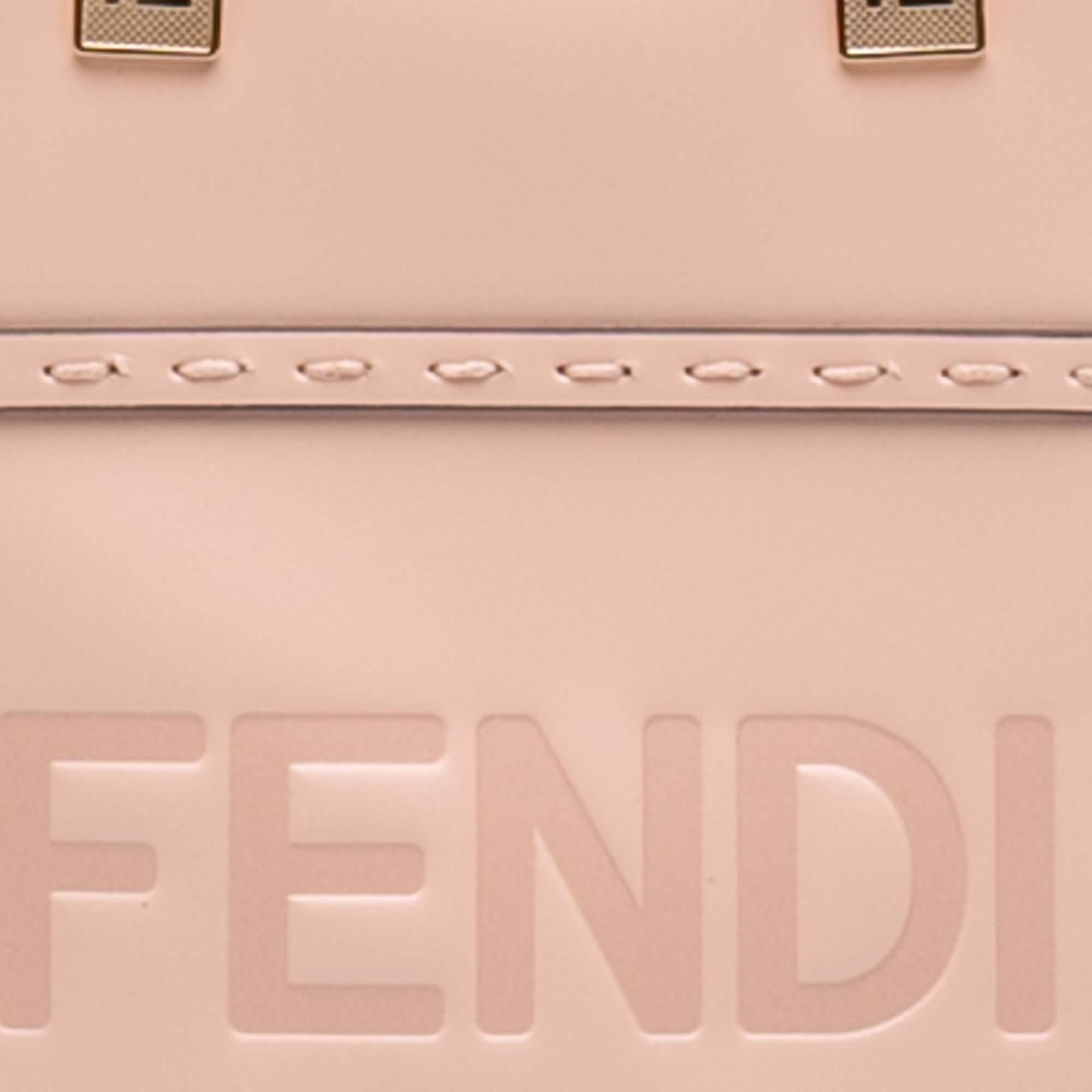 Fendi Mini Leather Sunshine Shopper Tote